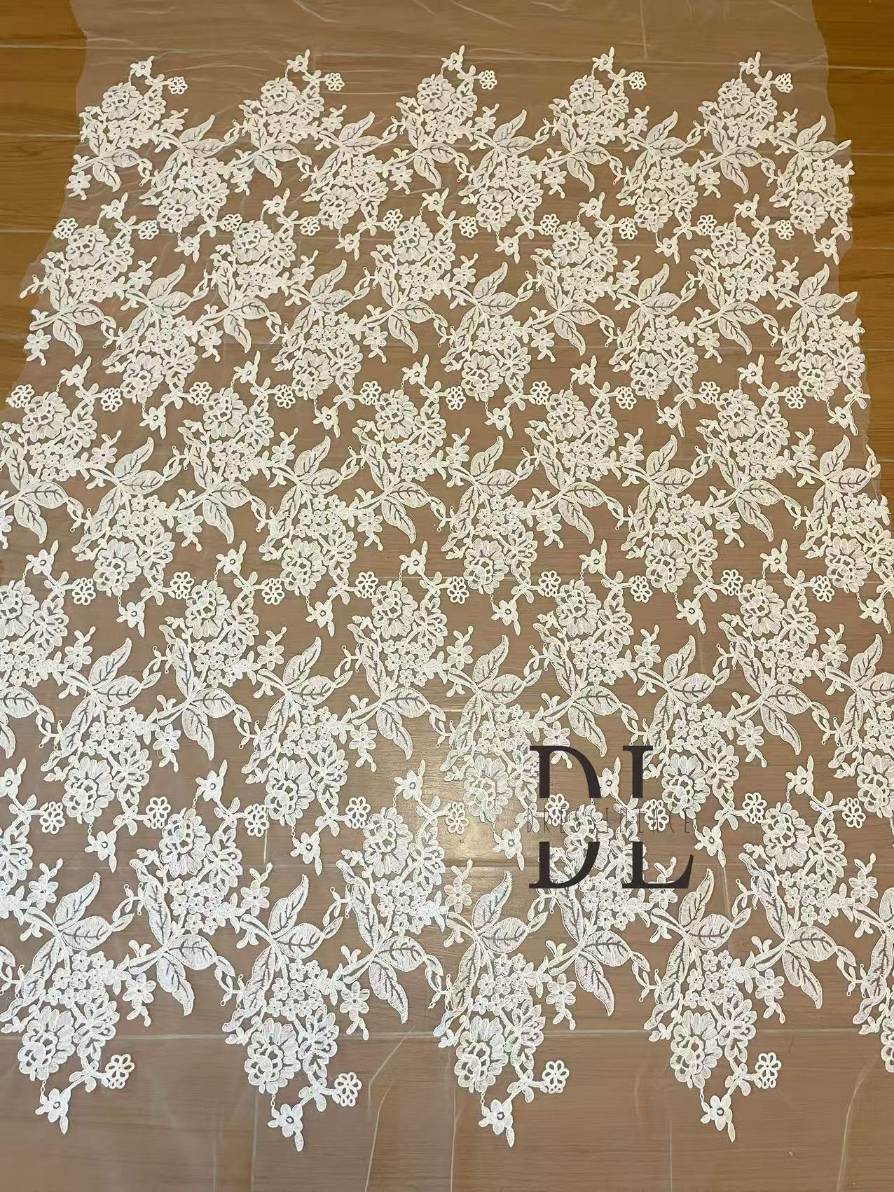 DL130231 Bridal Fabrics Embroidered Cording Lace for wedding gowns, formal dresses, home textiles