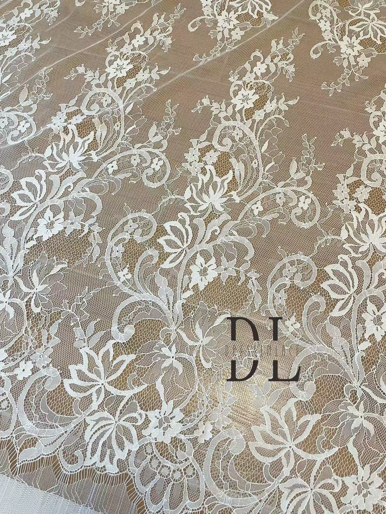 DL15117 Nylon Bridal Chantilly lace 3 meters per piece for wedding dresses, home decor