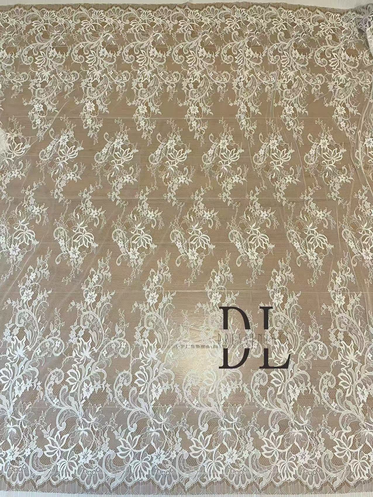 DL15117 Nylon Bridal Chantilly lace 3 meters per piece for wedding dresses, home decor