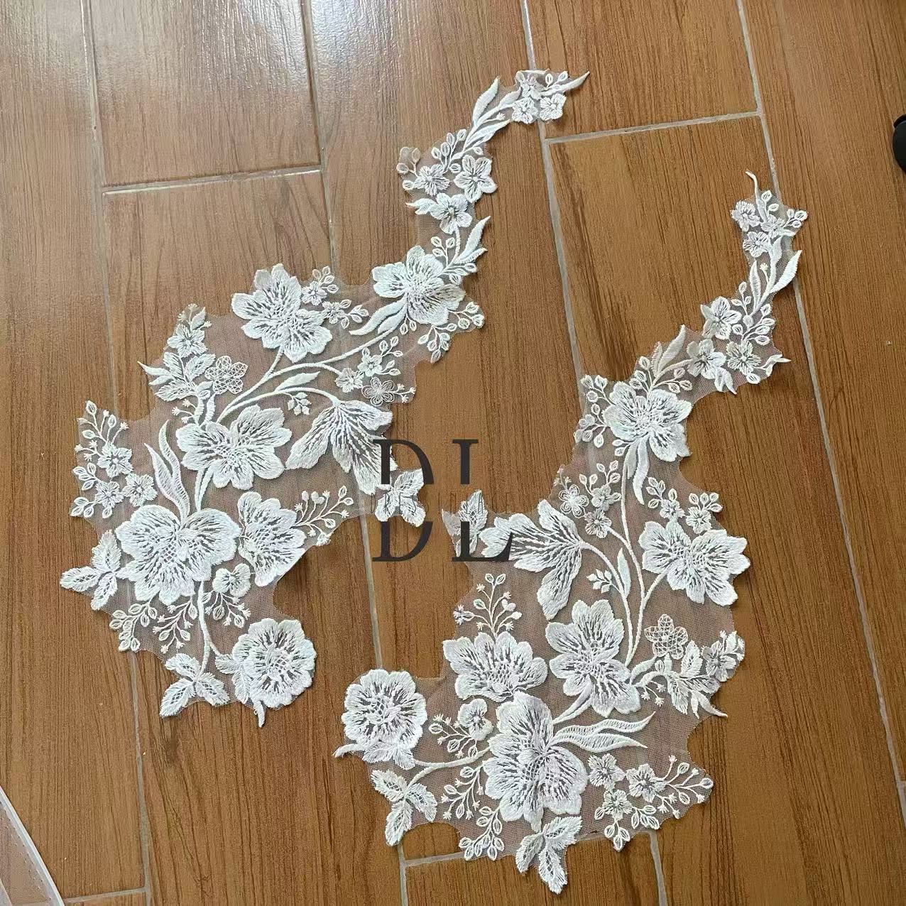 DLM2319 Bride wedding dresses Lace motifs, bridal veils accessories