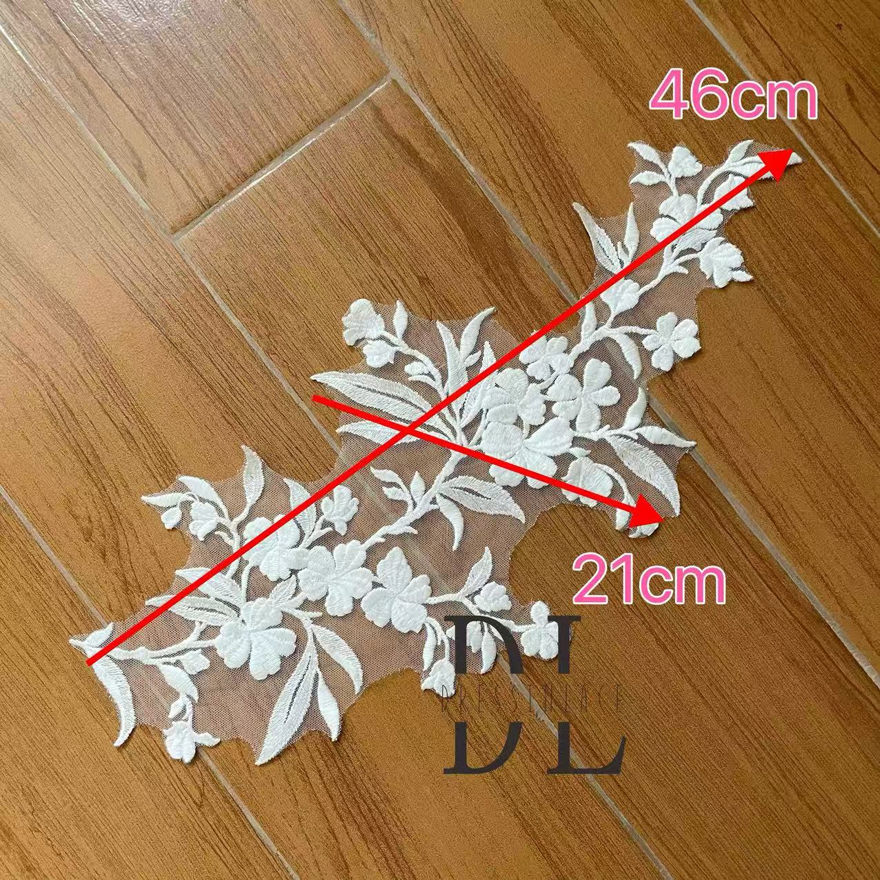 DLM2334 Sequins lace appliques for Bride wedding dresses Lace motifs, DIY bridal veils accessories