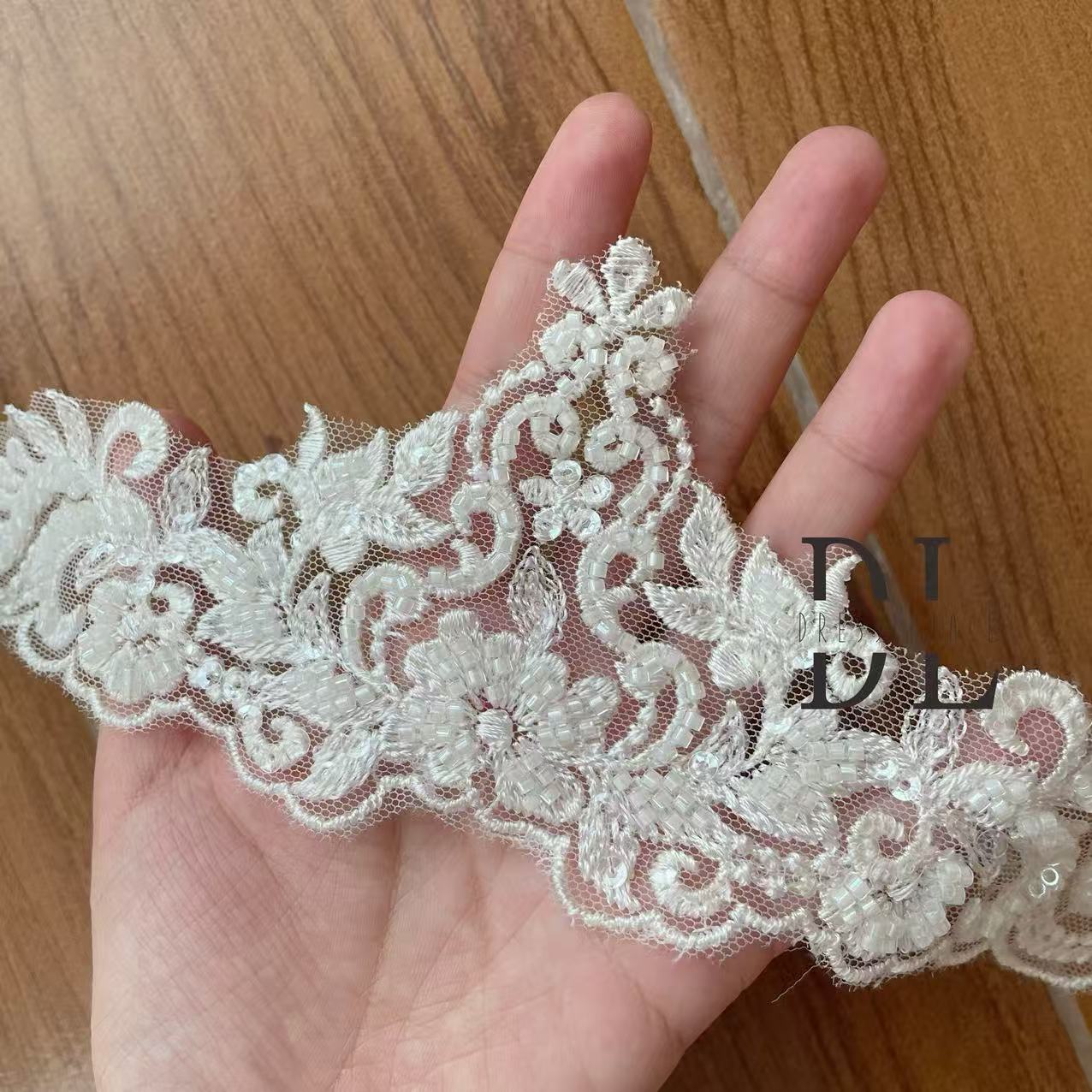 DLX85272 & DLX09274 & DLX75281 Beading Lace Trims for fashion clothes, bridal dresses, wedding veils accessories