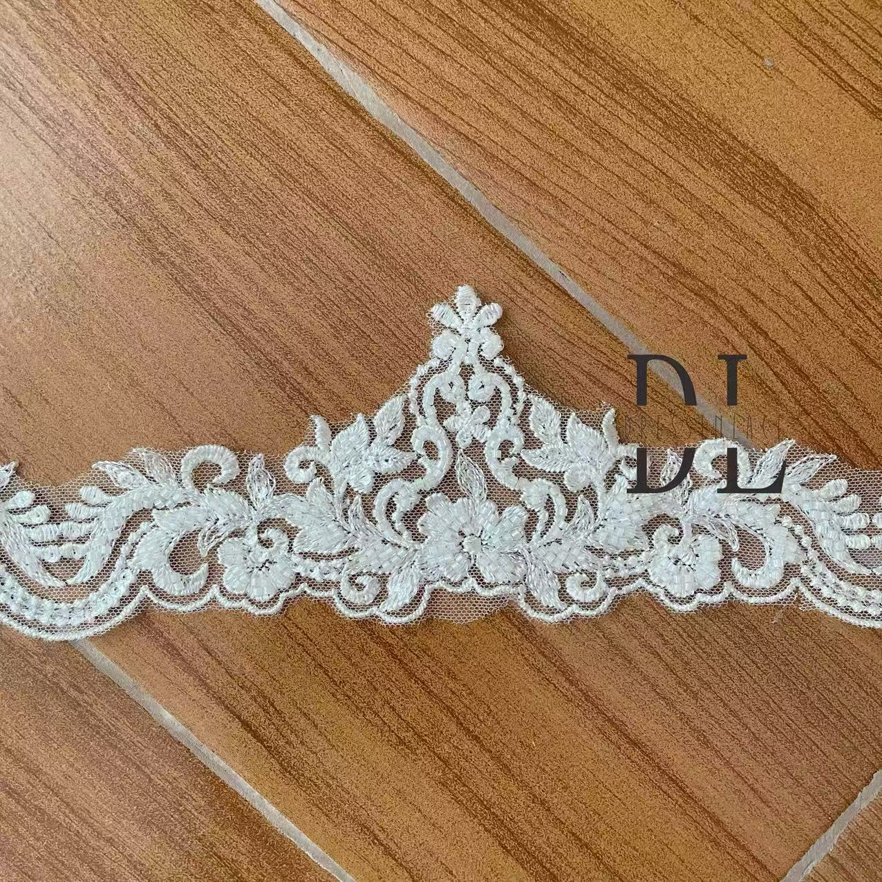 DLX85272 & DLX09274 & DLX75281 Beading Lace Trims for fashion clothes, bridal dresses, wedding veils accessories