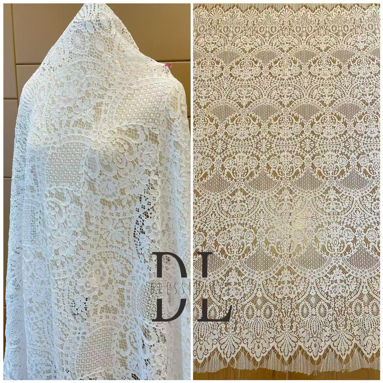 DL15141 Lace Fabric for bride gowns, wedding dress, boho dress, kids dresses, home textiles, 1.5yards per piece