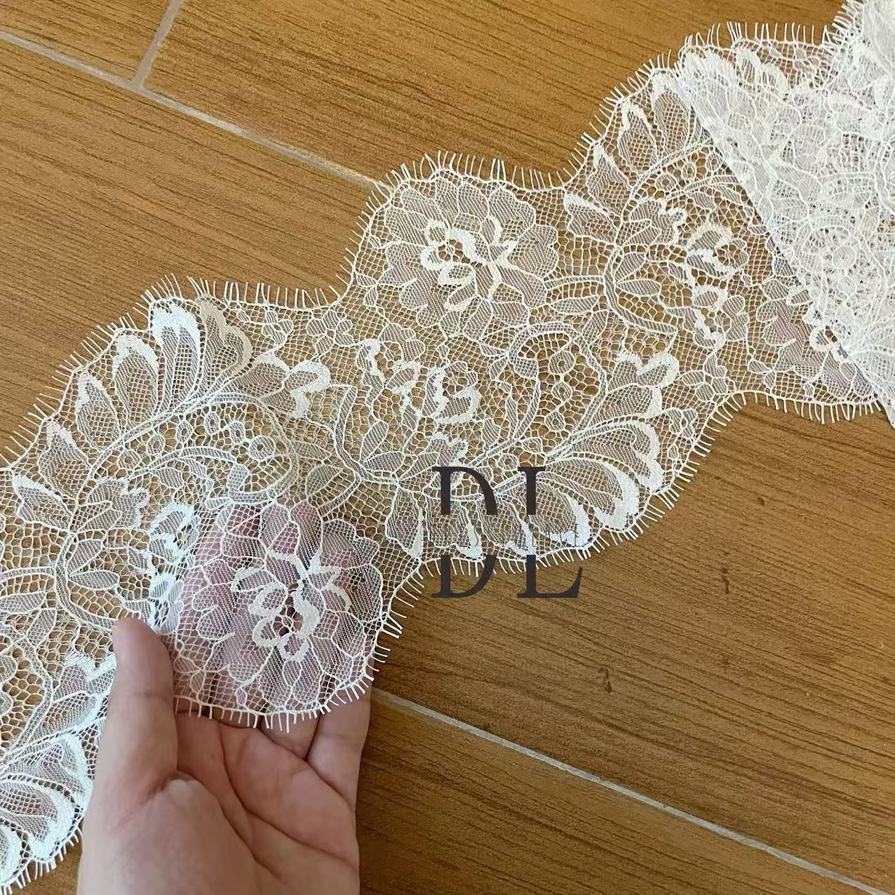 Double-side Chantilly lace trims for fashion clothes, bridal dresses, wedding veils accessories, DIY garment accessories