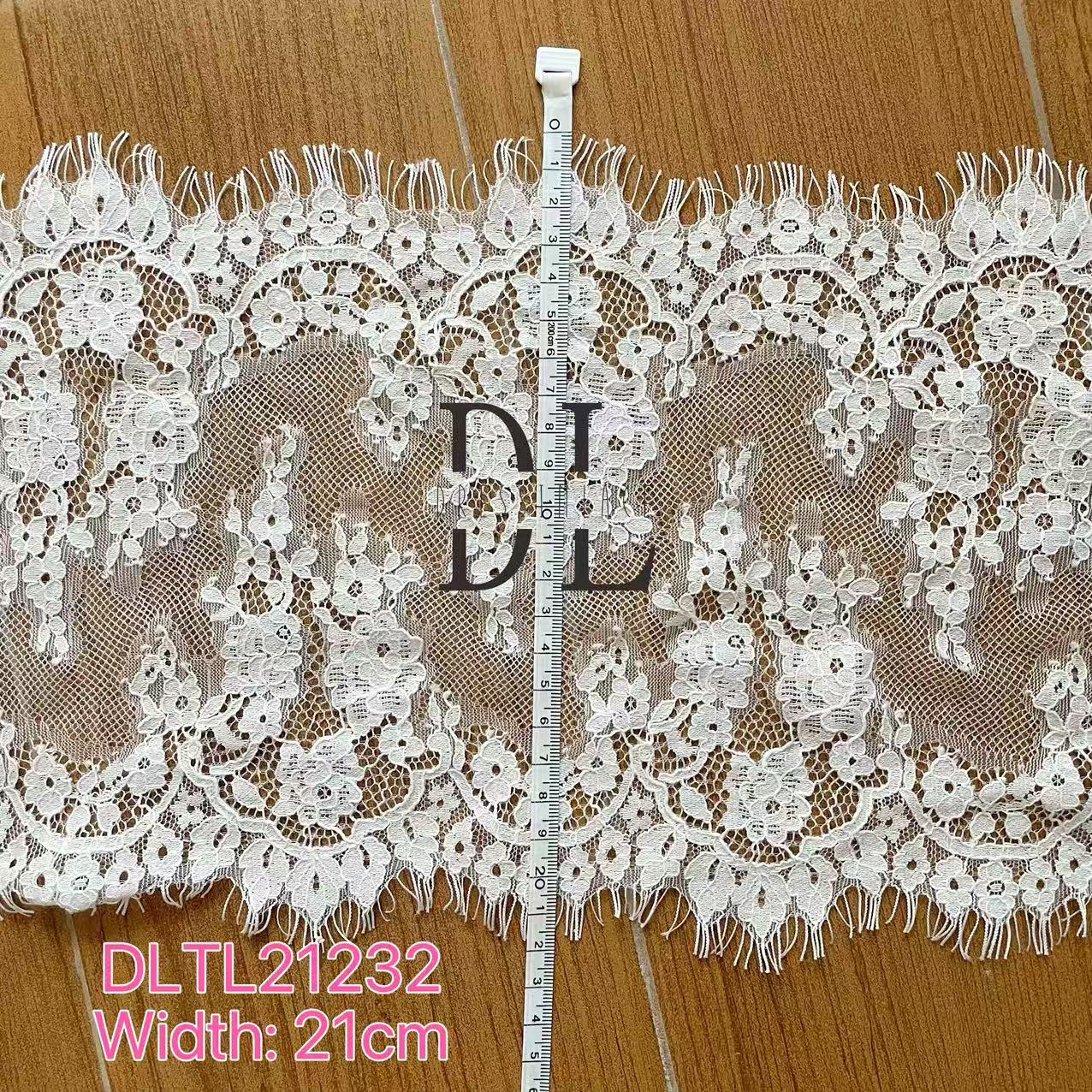Double-side Chantilly lace trims for fashion clothes, bridal dresses, wedding veils accessories, DIY cloth accessories