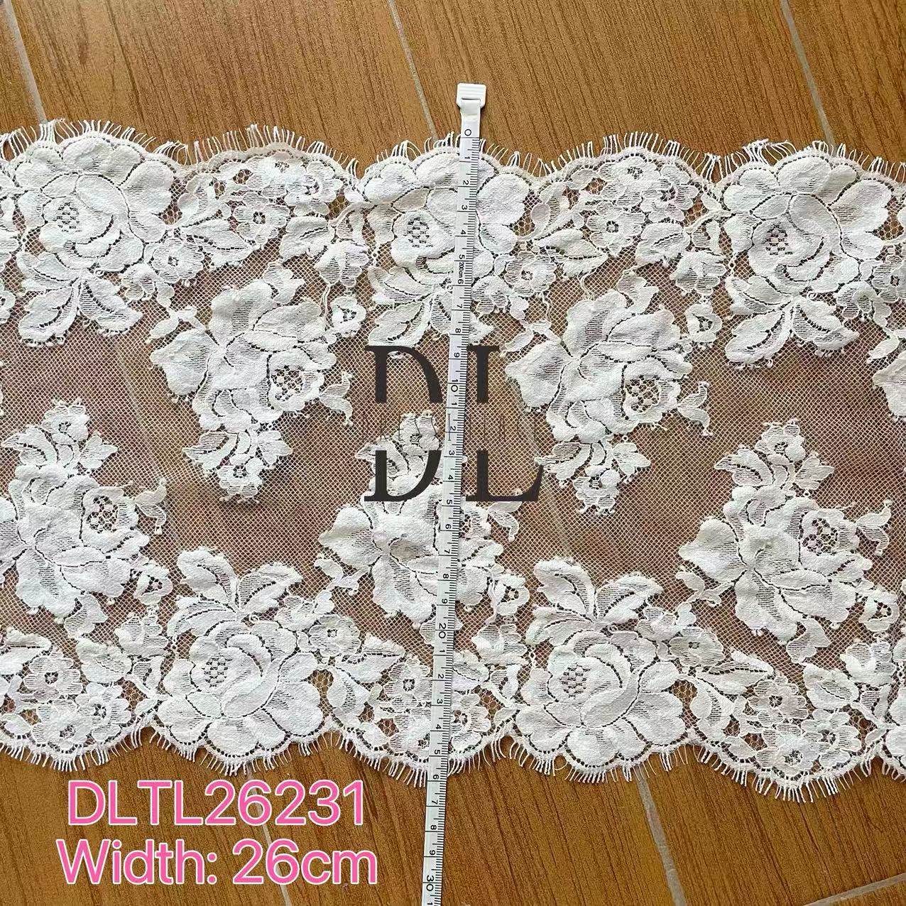 Double-side Chantilly lace trims for fashion clothes, bridal dresses, wedding veils accessories, DIY cloth accessories
