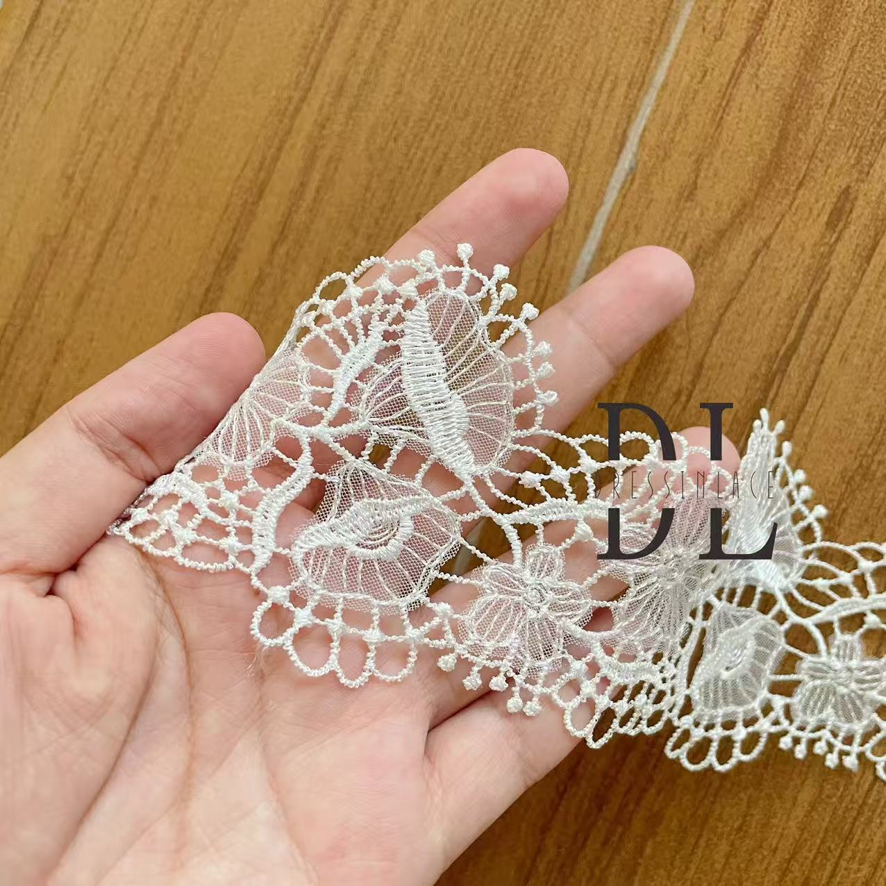 Guipure Lace Trims for DIY fashion clothes, bridal dresses, wedding veils accessories, home textiles decorate