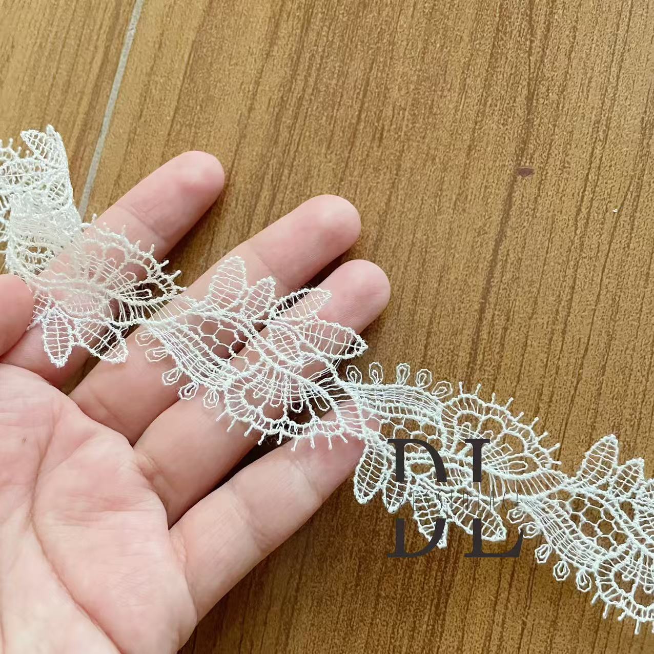 Guipure Lace Trims small edge for DIY fashion clothes, bridal dresses, wedding veils accessories, home textiles decorate