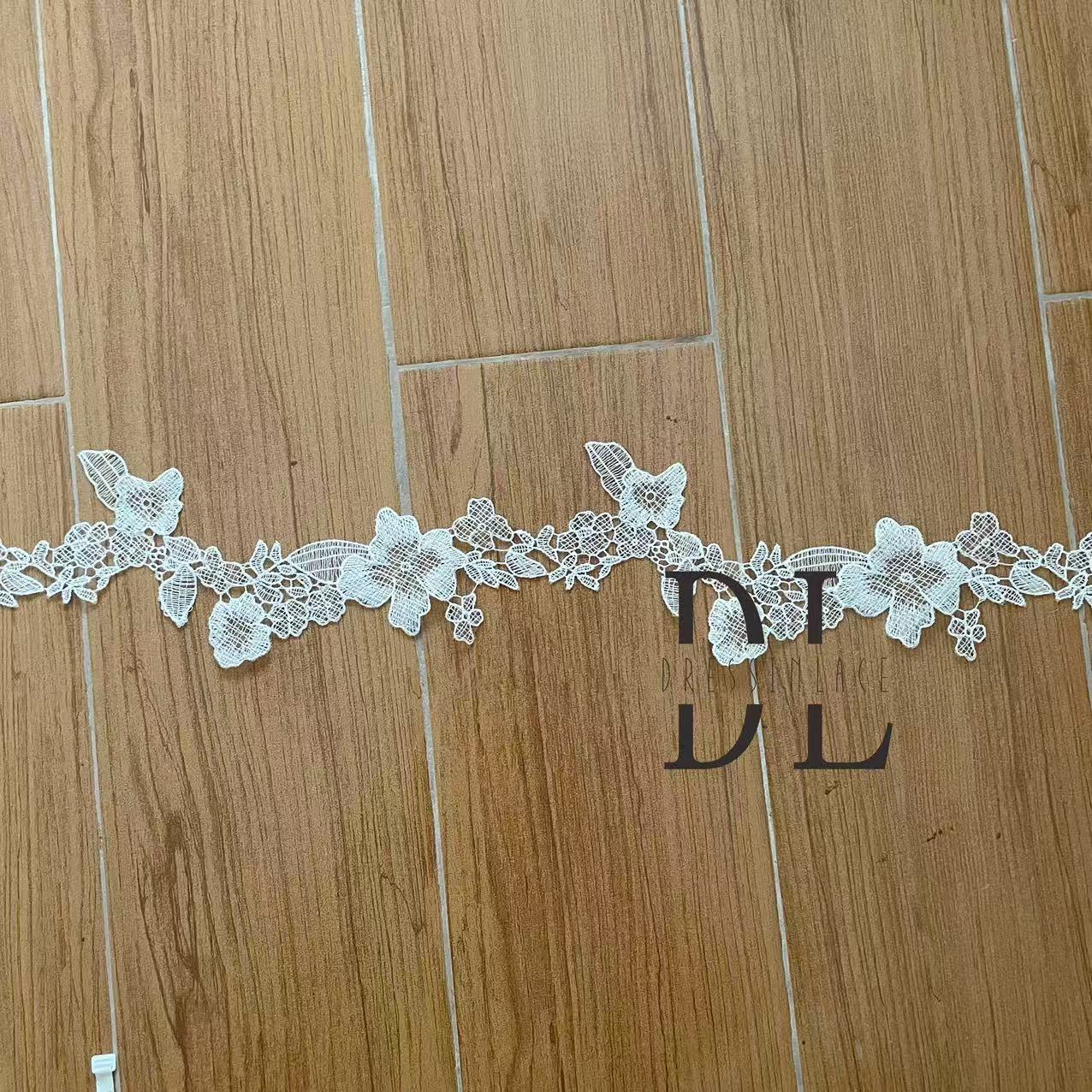 Guipure Lace Trims small edge for DIY fashion clothes, bridal dresses, wedding veils accessories, home textiles decorate