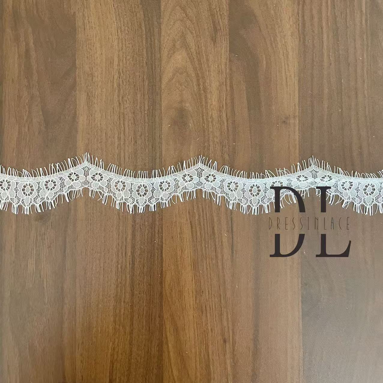 Eyelash lace trims for DIY fashion clothes, bridal dresses, wedding textiles accessories, home curtain textiles decorate, width 5cm