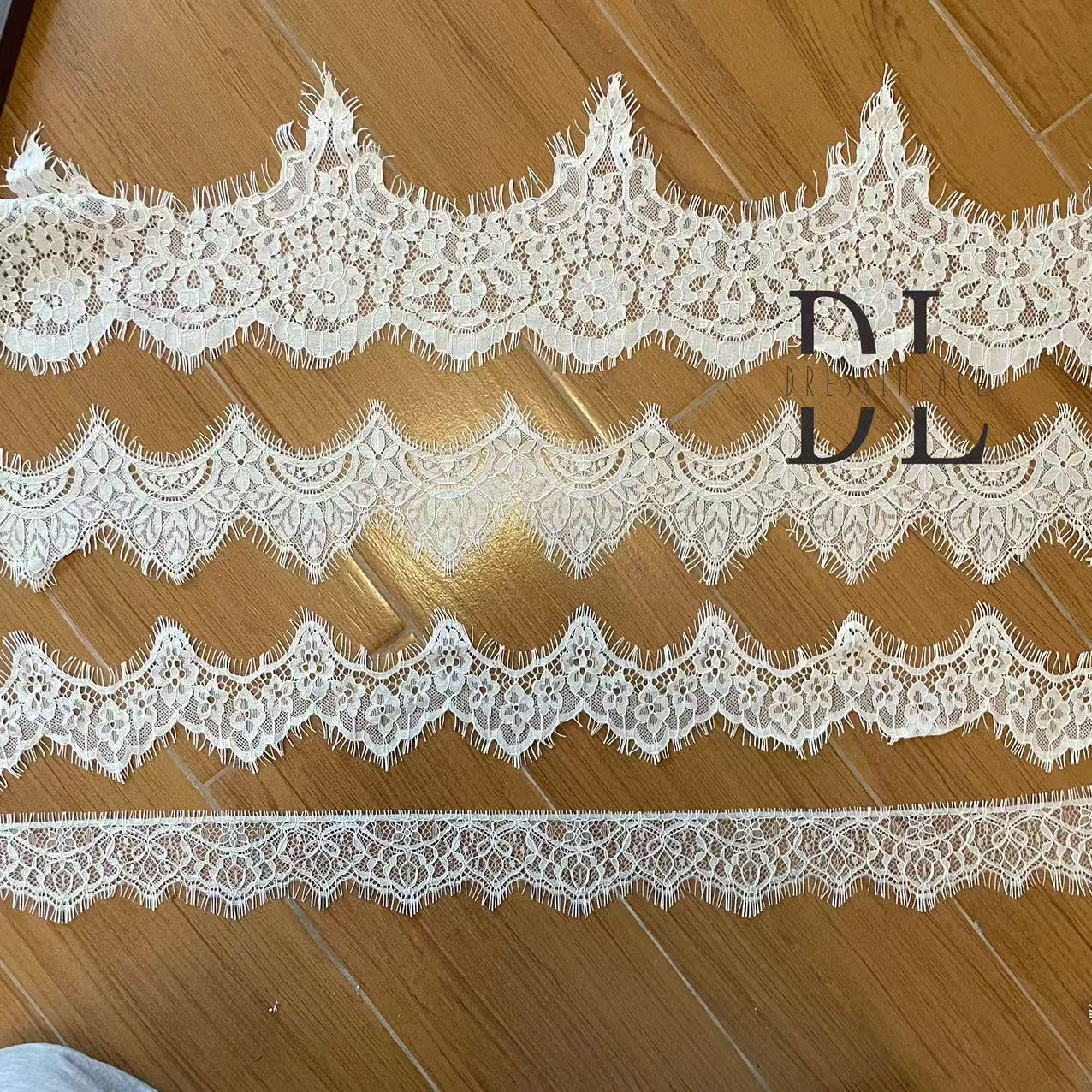 Scalloped French Lace Border For Bridal Veils, DIY fashion clothes, home textiles accessories