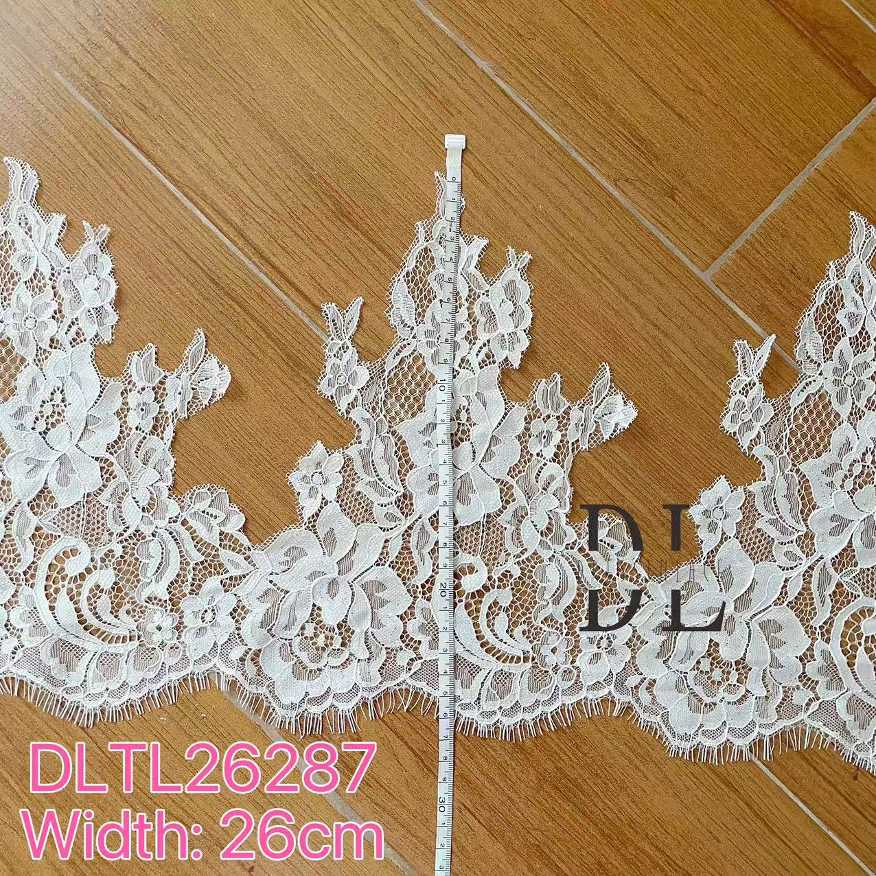 eyelash Chantilly lace trims for bridal dresses, wedding gowns, home curtain textiles decorate, 3meters/roll