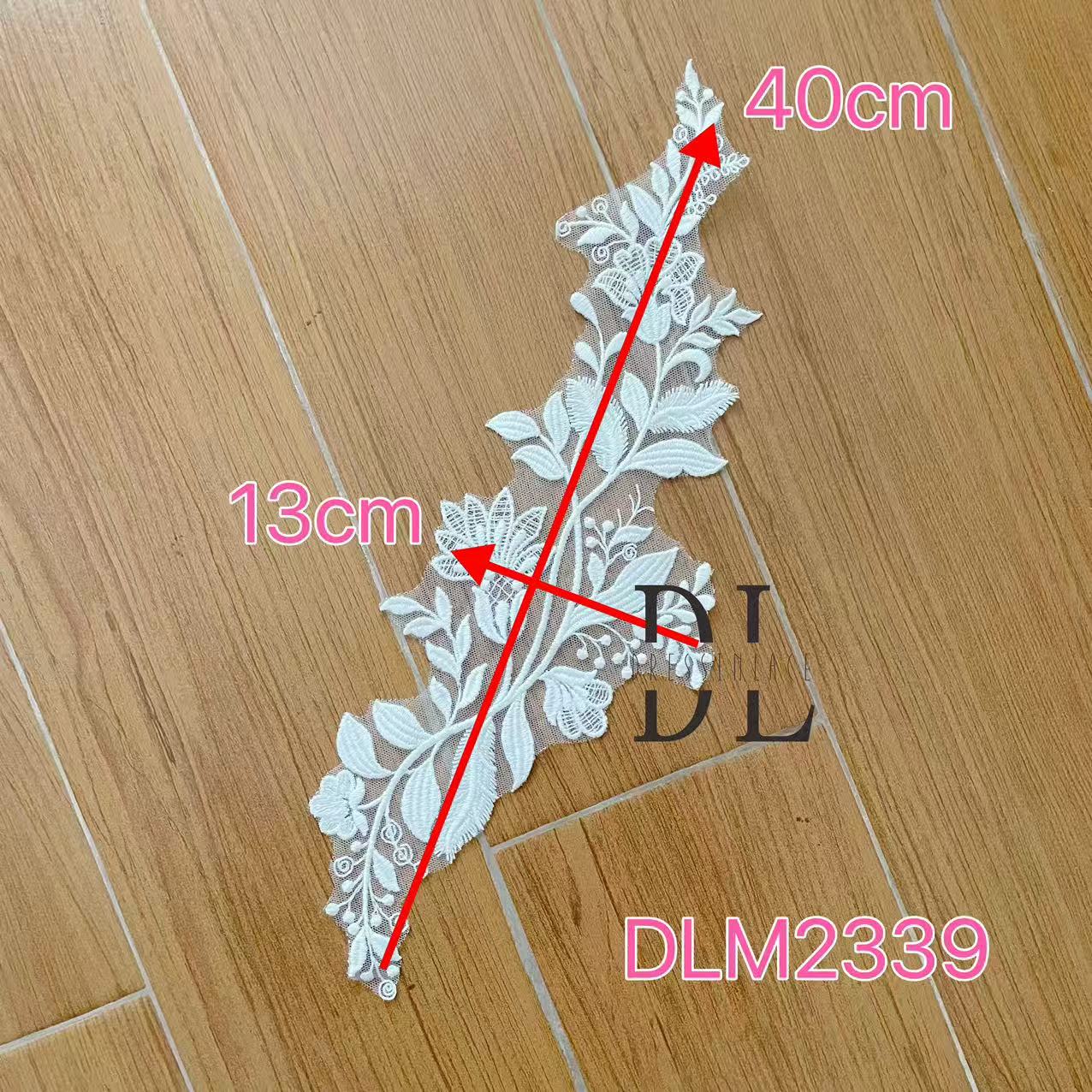 DLM2339&DLM2340 Embroidery Lace appliques for wedding dresses, bridal veils, high custom fashion clothes accessories