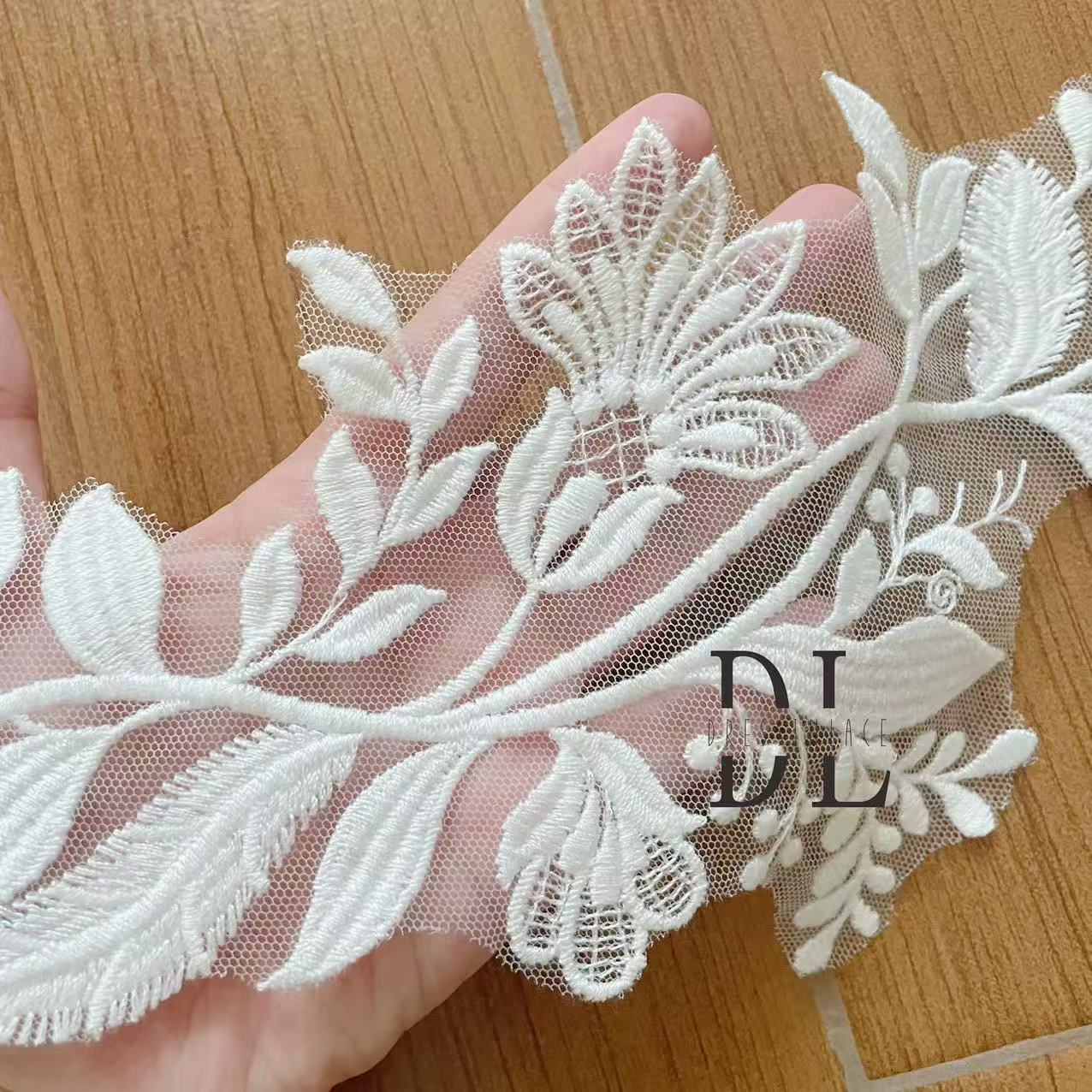 DLM2339&DLM2340 Embroidery Lace appliques for wedding dresses, bridal veils, high custom fashion clothes accessories