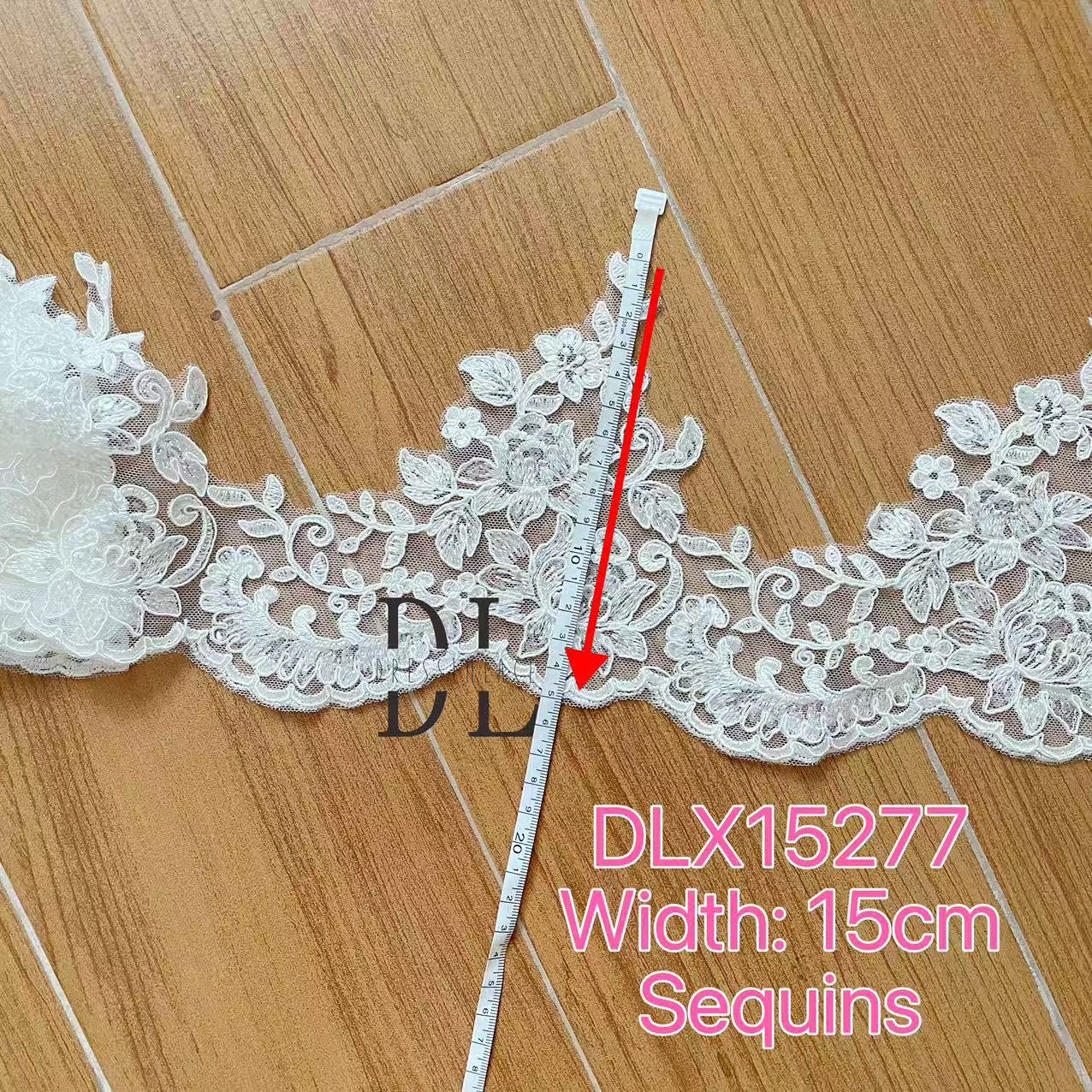 High quality embroidery lace trims for bride wedding dresses, bridal veils, fashion cloth, home textiles accessories