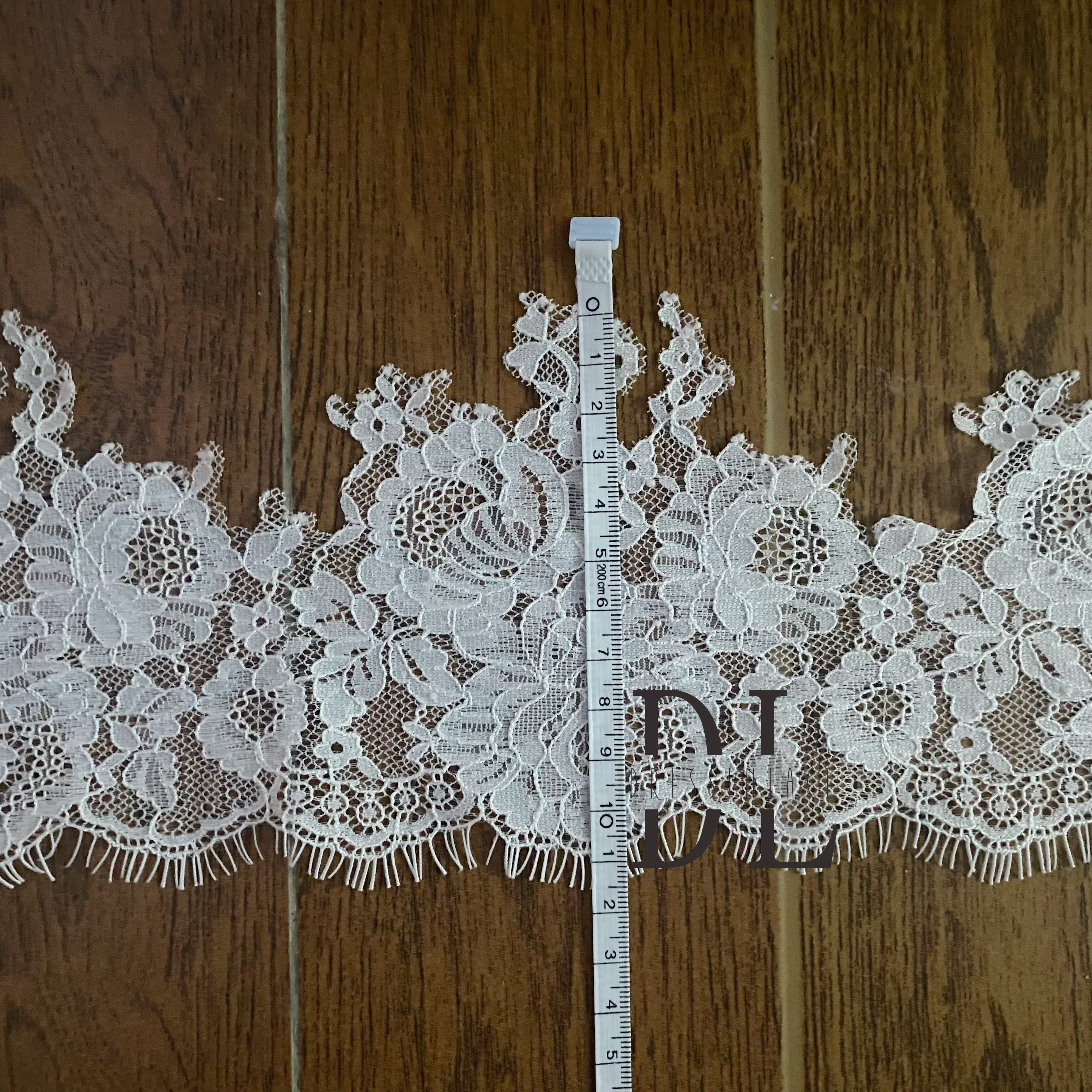 DLTL12206 New Flowers French Chantilly Trimming Lace For Bridal Veils Kids Dresses and Clothing Accessories