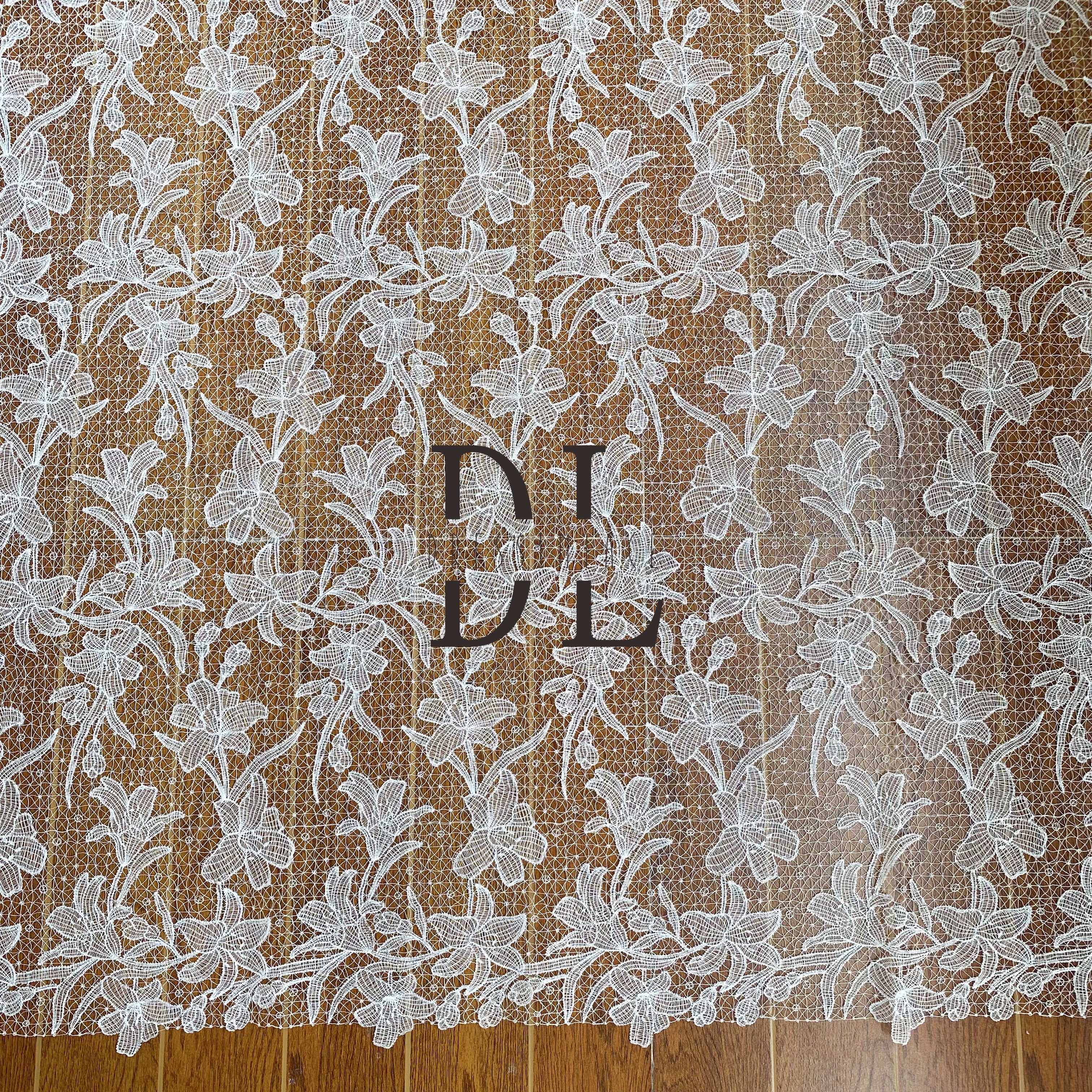 DLG120129 Adorable Water Soluble Lace Fabric for Various Styles - Perfect for Wedding Dresses DLG120129