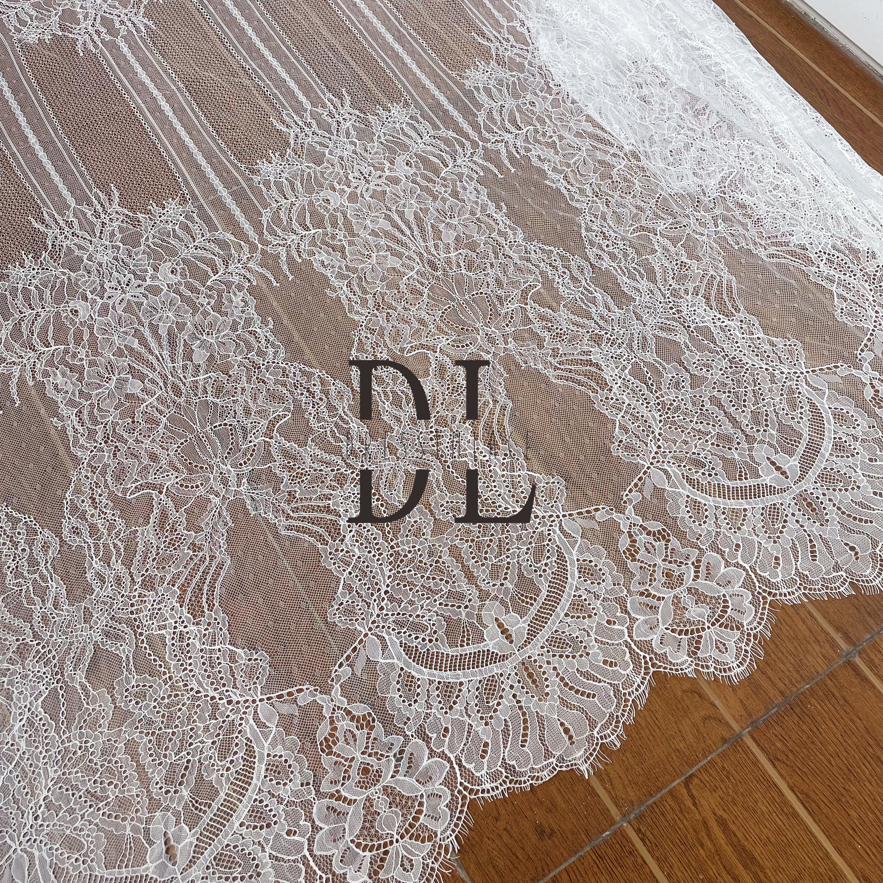 DL15105 Eyelash Boho style lace fabric for Wedding gown - Softy Exquisite Eyelash Material 3yards per piece width 150cm