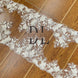 DLX11239 Beading and Sequins Embroidery Trimming Laces width 11cm for Bridal Wedding Party