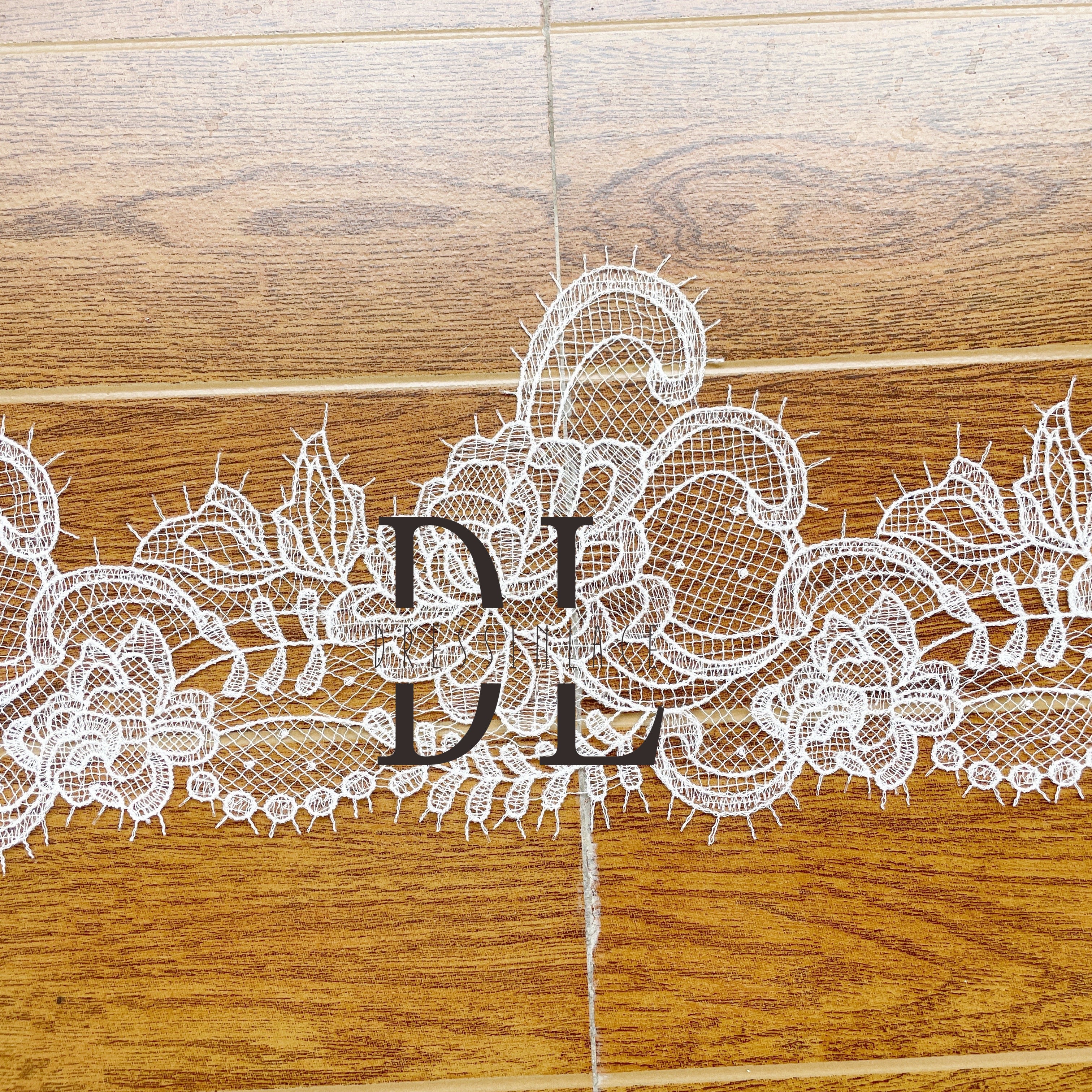 DLG17220 Guipure Lace Trims Elegant Designs For Bridal Head Veils