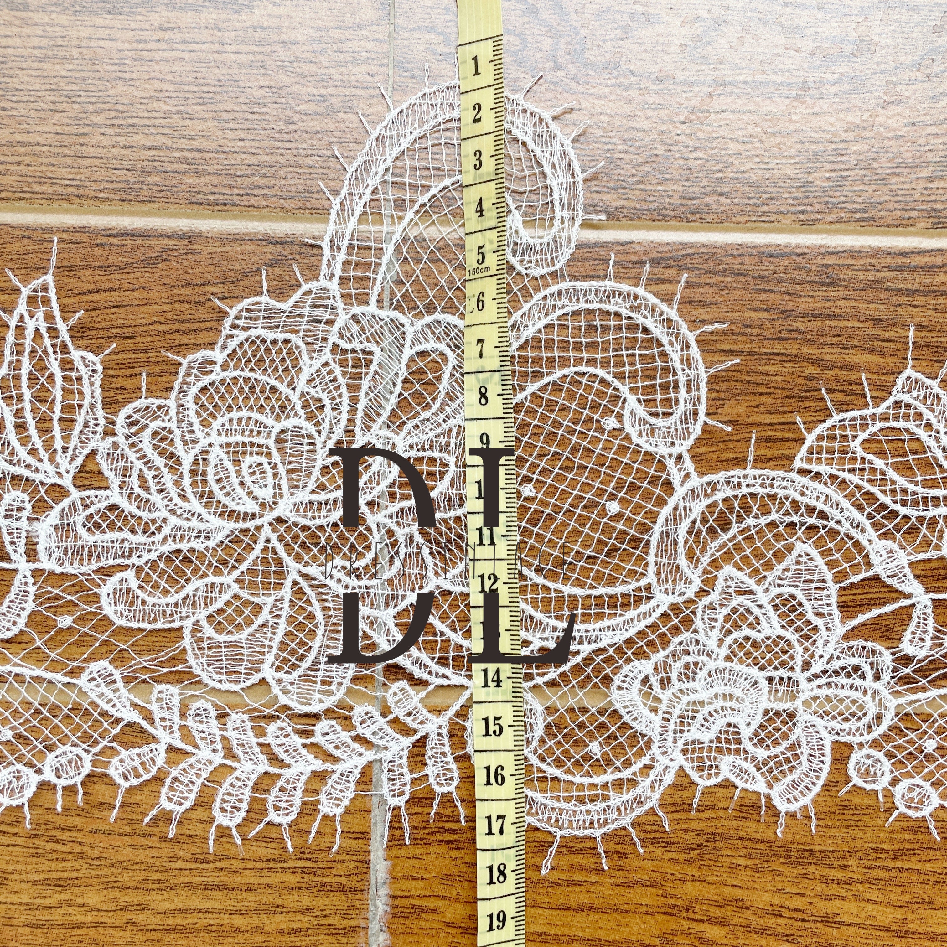 DLG17220 Guipure Lace Trims Elegant Designs For Bridal Head Veils