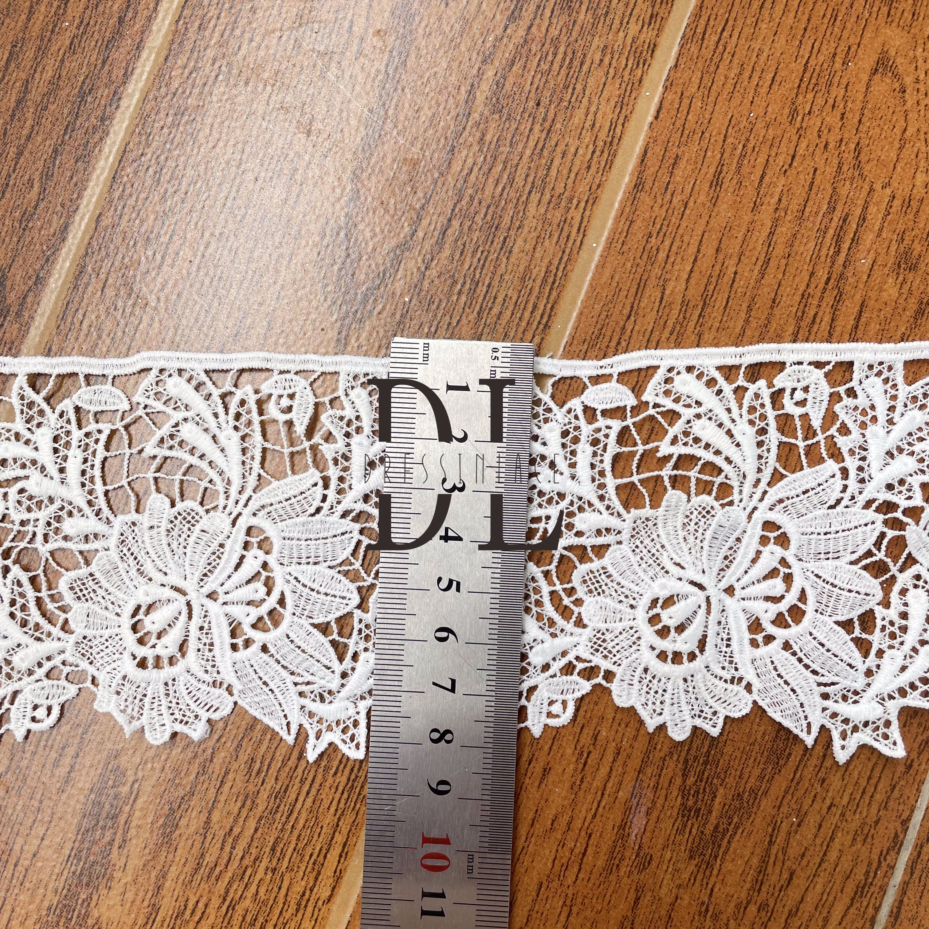 DLG80252 Sunflowers lace borders Guipure Lace Trims lovely Designs For dresses and garment accessories