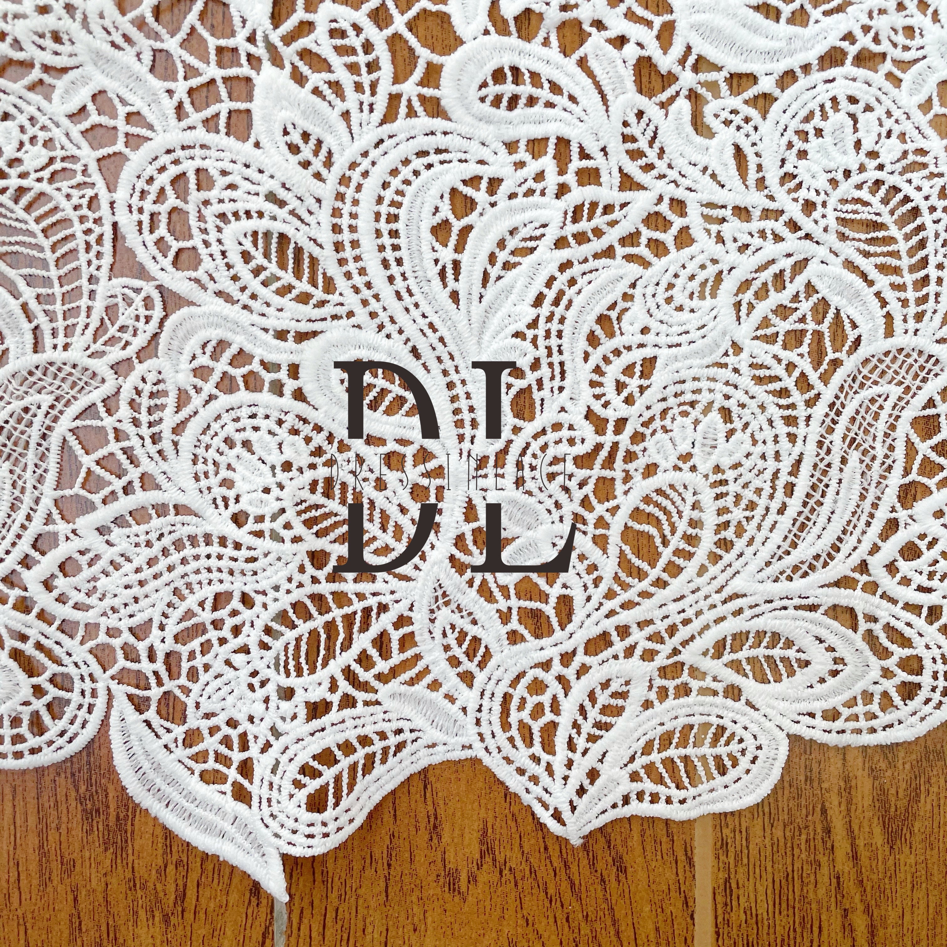 DLG120102 Elegant Water Soluble Embroidered Lace Fabric for Wedding Dress  DLG120102