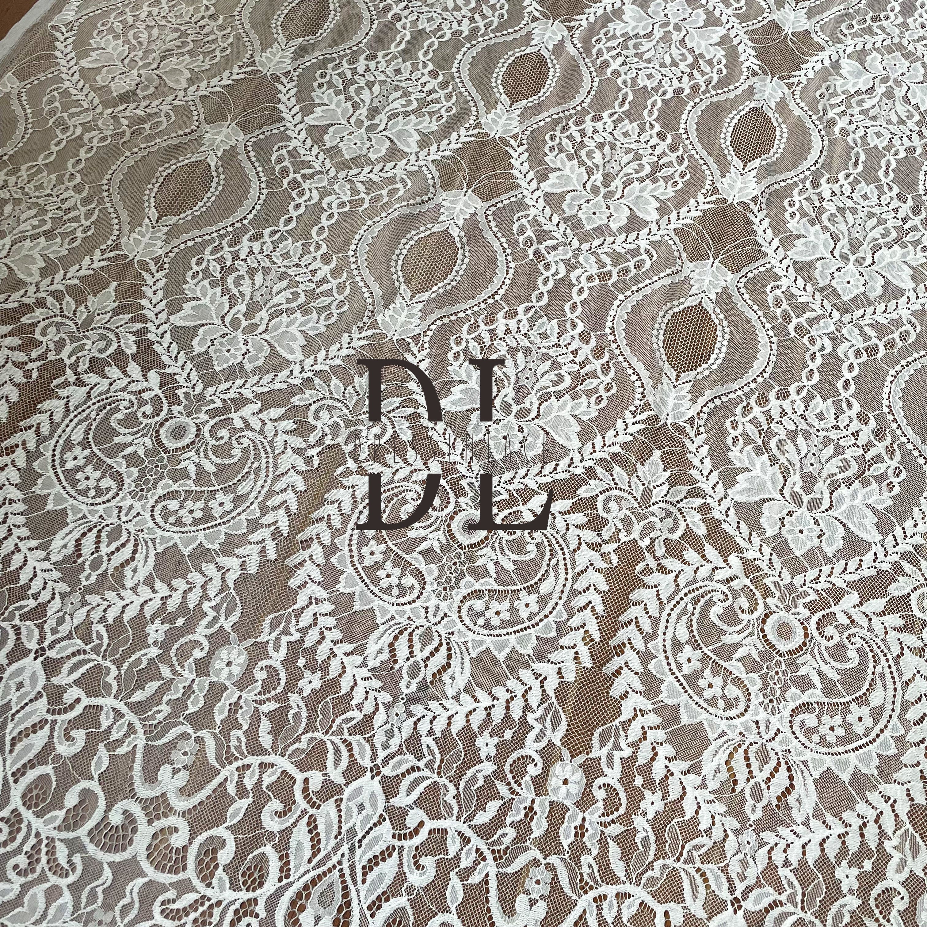 DL15101 French lace eyelash fabric for Wedding Dress - Soft and Exquisite Eyelash Material 3yards per pieces