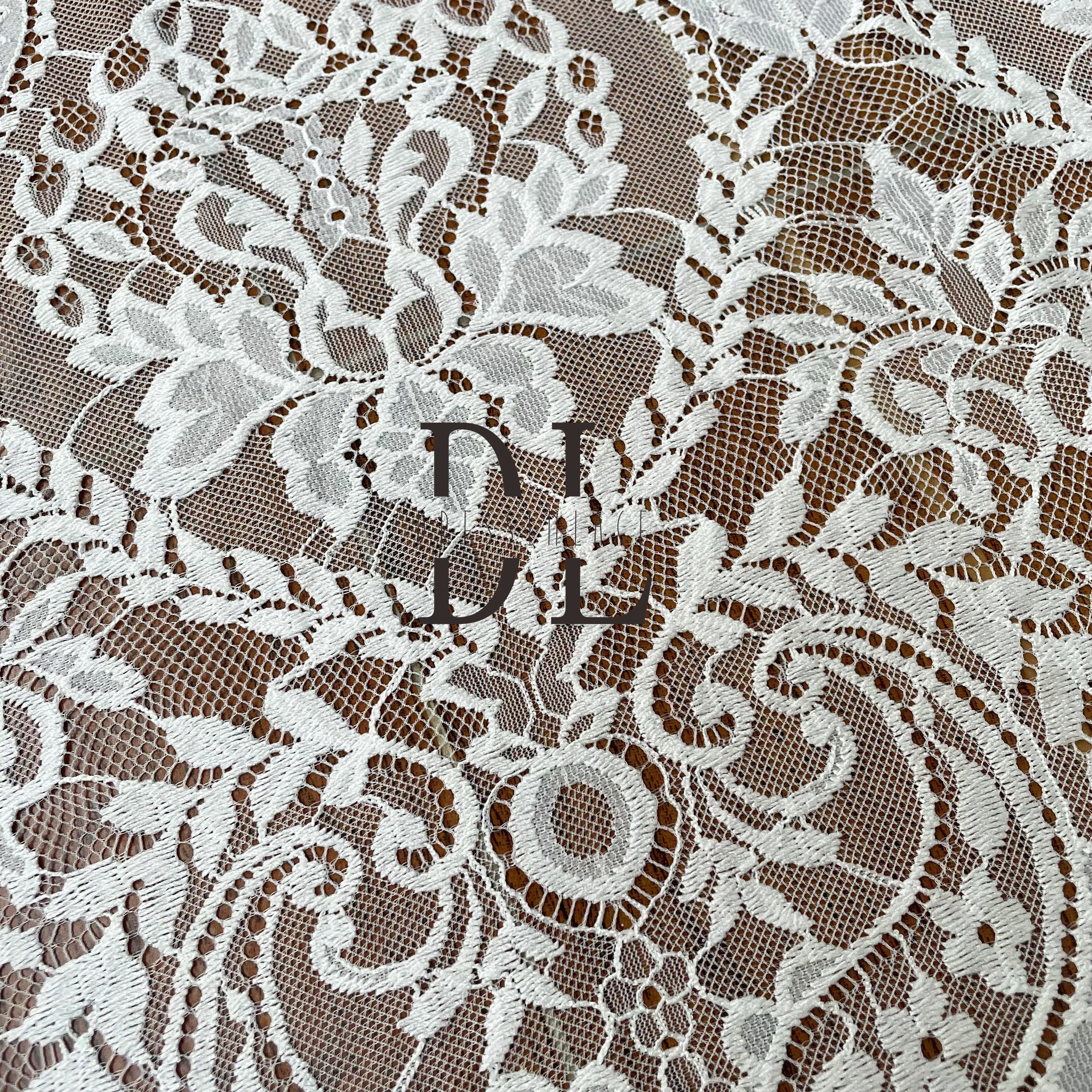 DL15101 French lace eyelash fabric for Wedding Dress - Soft and Exquisite Eyelash Material 3yards per pieces