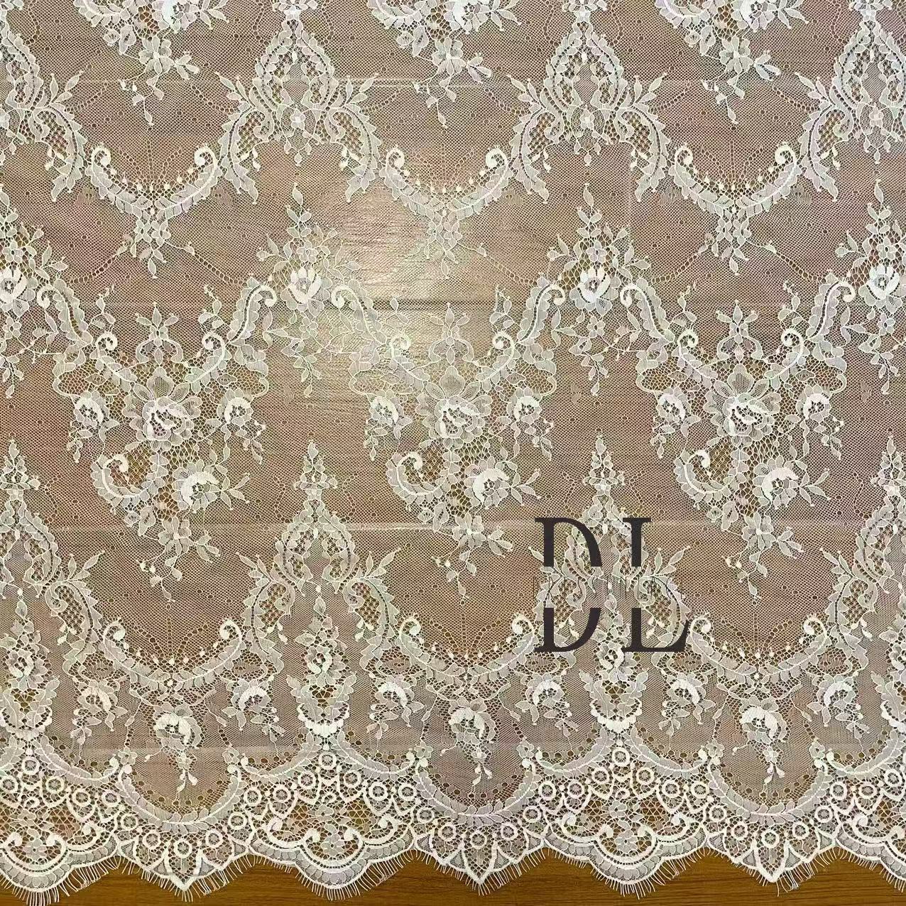 DL15118 Nylon Eyelash lace 3 meters per piece for wedding dresses, boho dress, child clothes