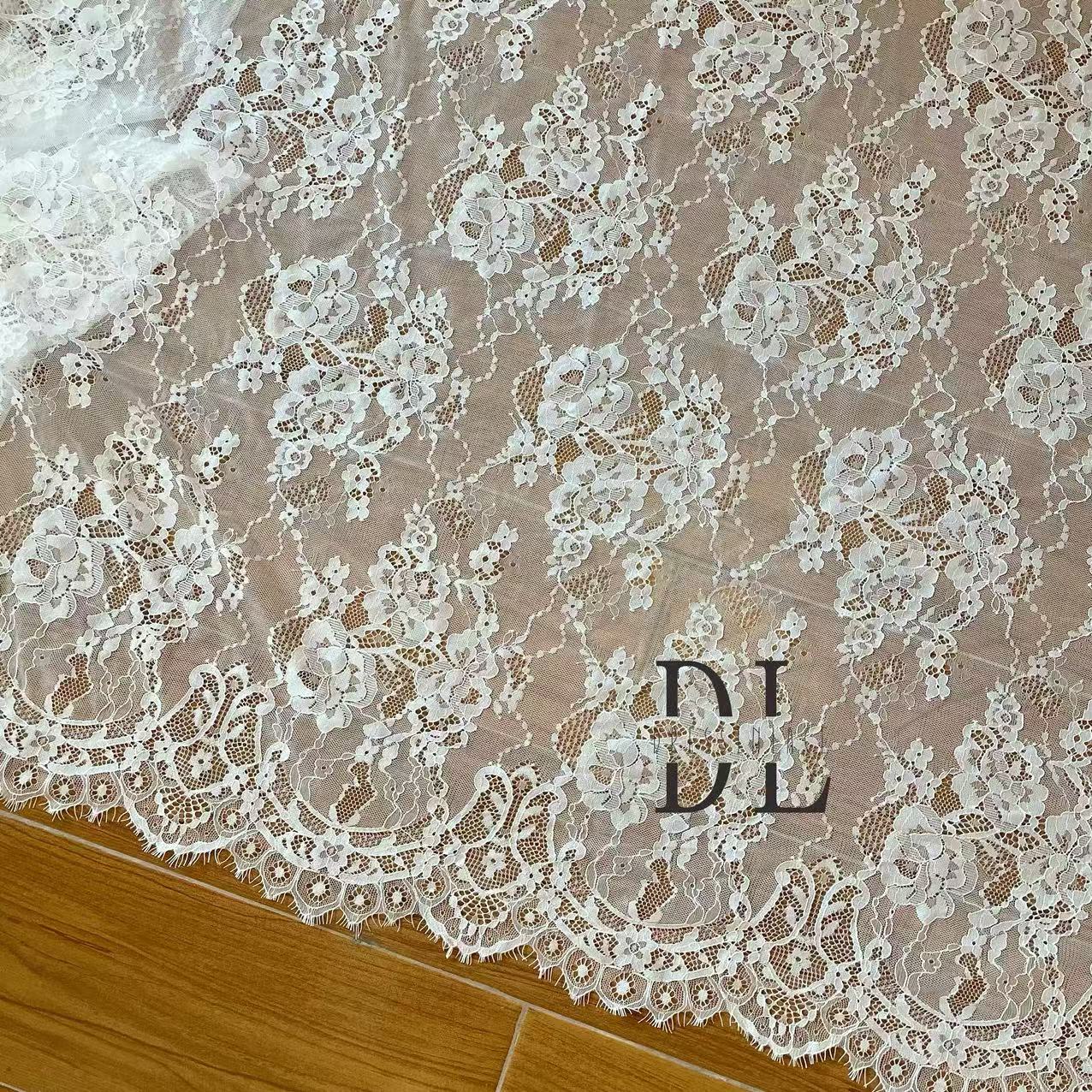 DL15119 Soft Eyelash lace 3 meters per piece for wedding dresses, boho dress, child clothes, home textils