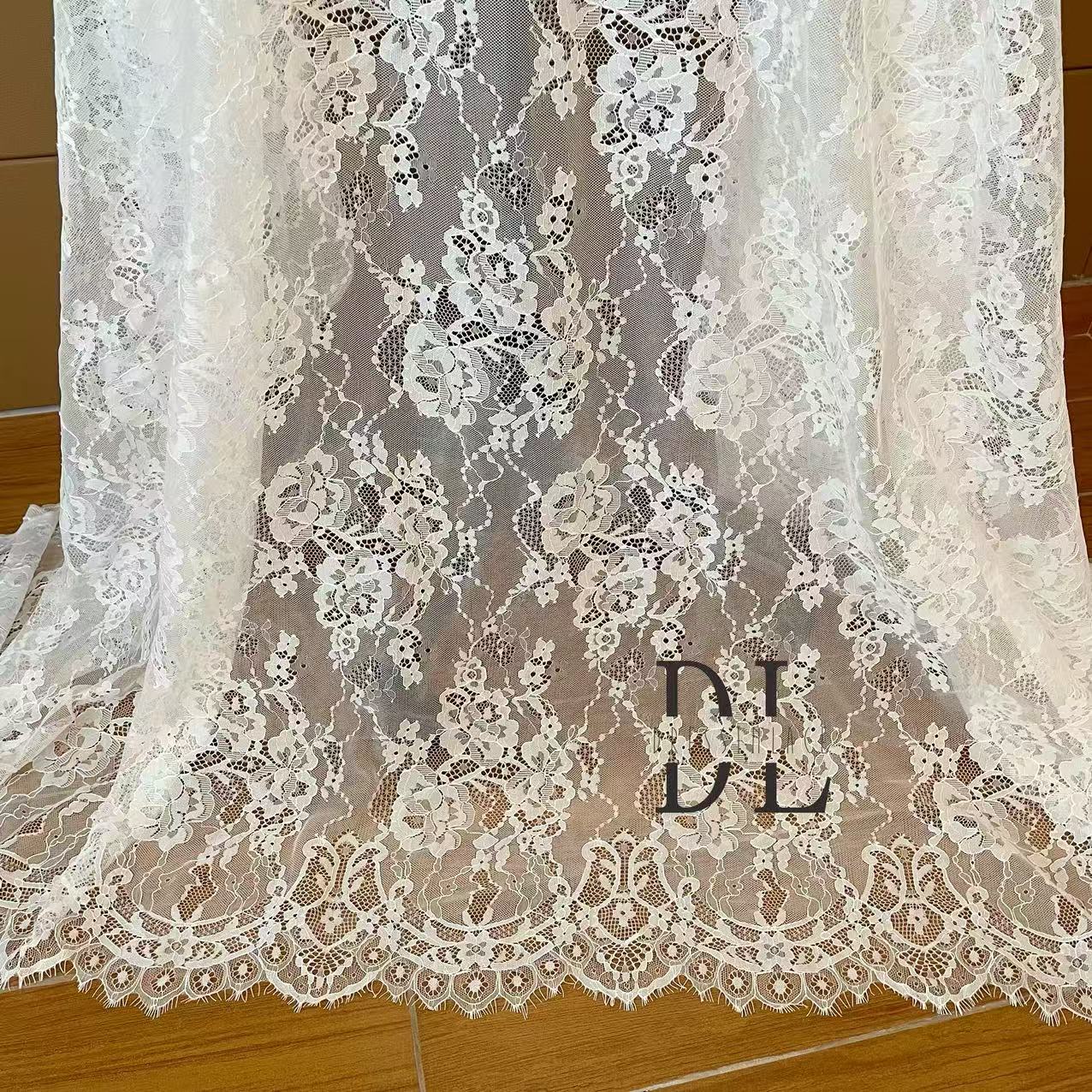 DL15119 Soft Eyelash lace 3 meters per piece for wedding dresses, boho dress, child clothes, home textils