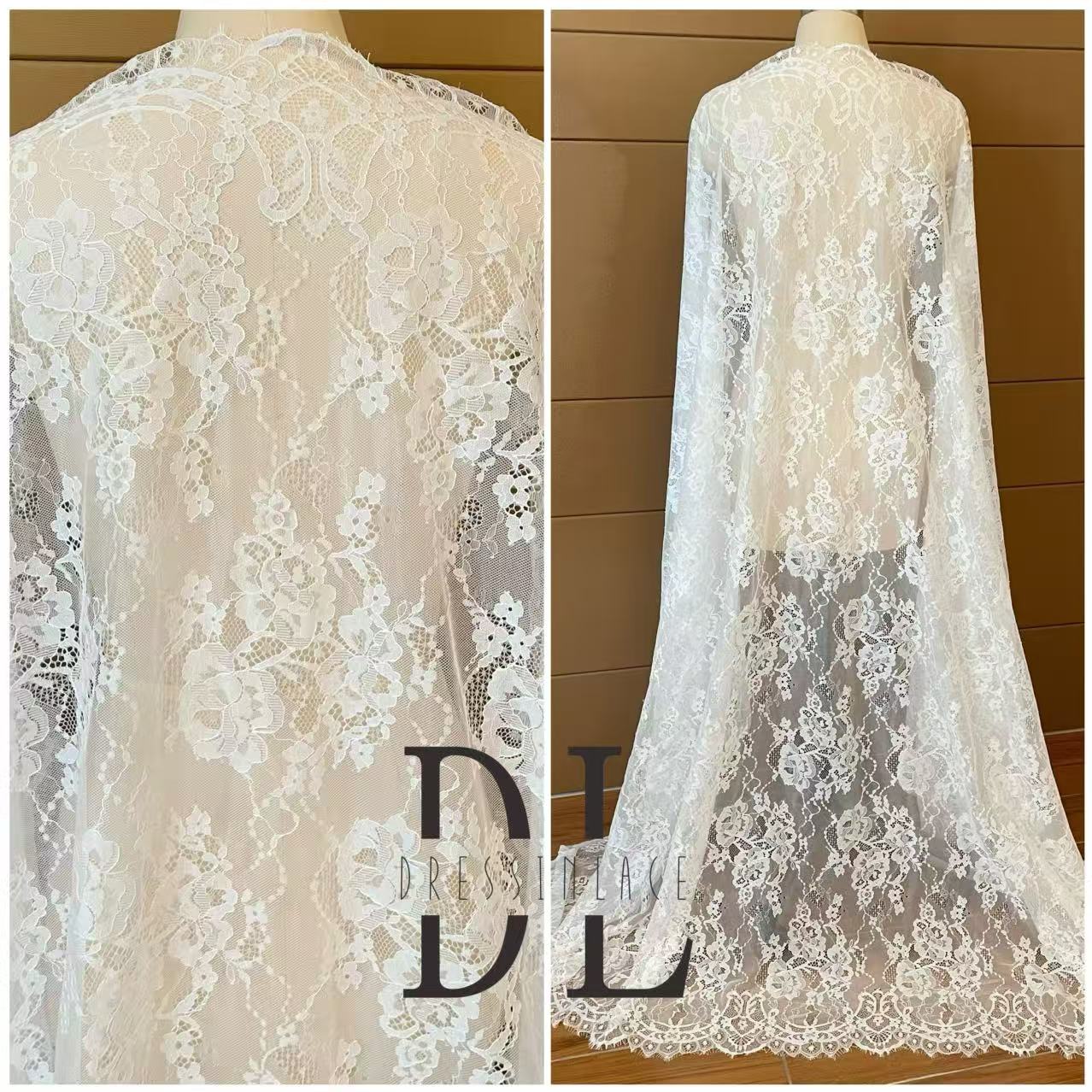 DL15119 Soft Eyelash lace 3 meters per piece for wedding dresses, boho dress, child clothes, home textils