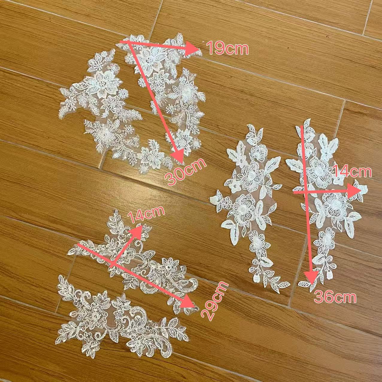 DLM2320-2322 Bridal wedding dresses Lace motifs, bride dresses veils accessories