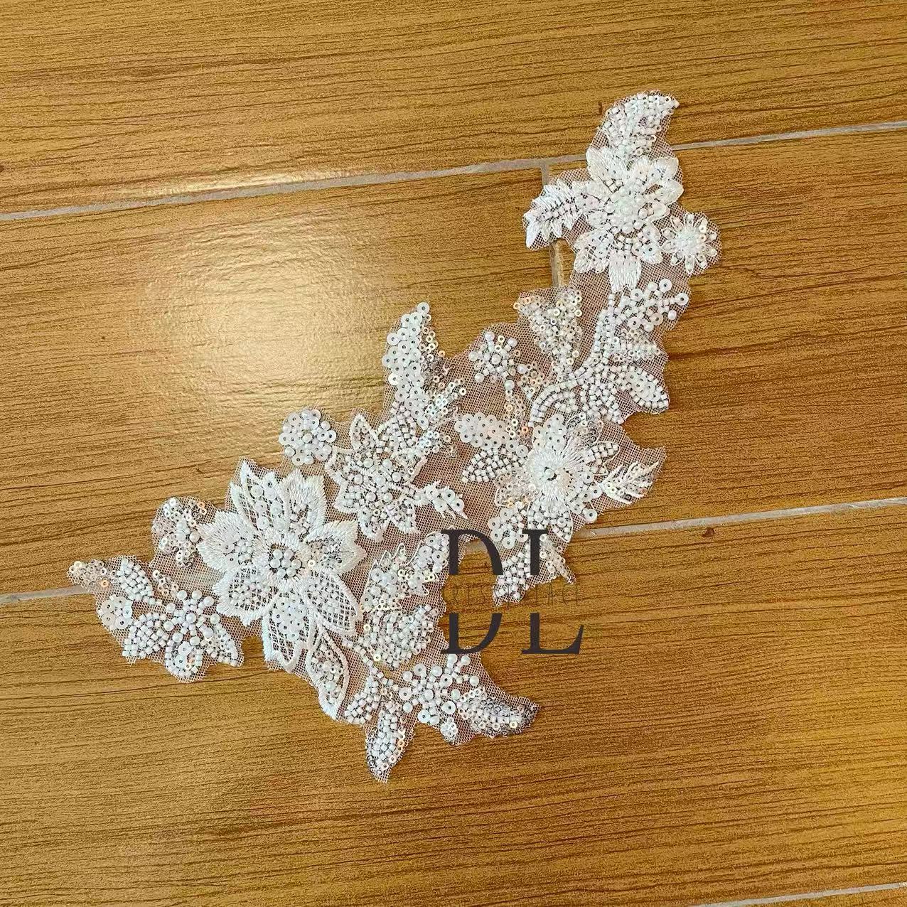 DLM2320-2322 Bridal wedding dresses Lace motifs, bride dresses veils accessories