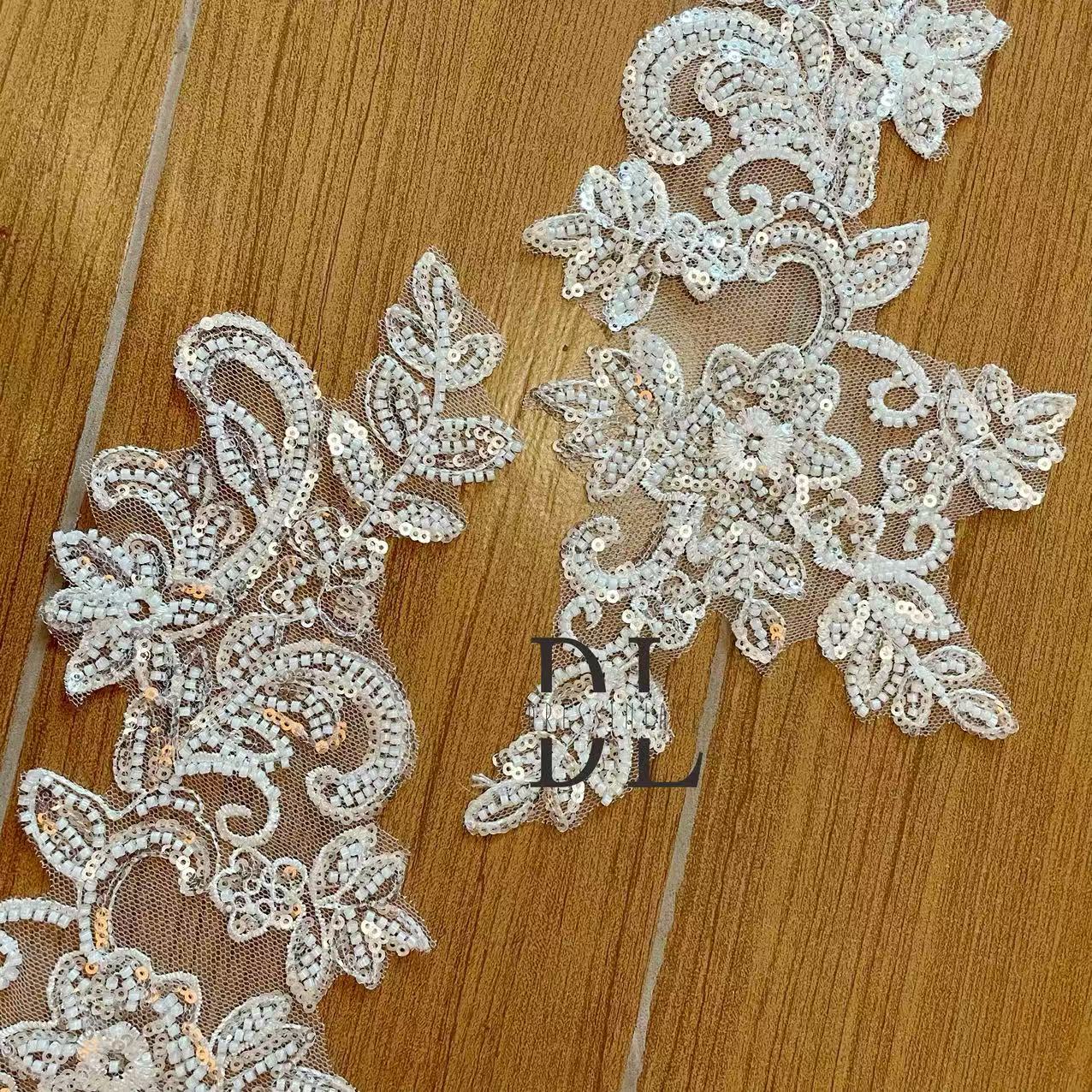 DLM2320-2322 Bridal wedding dresses Lace motifs, bride dresses veils accessories