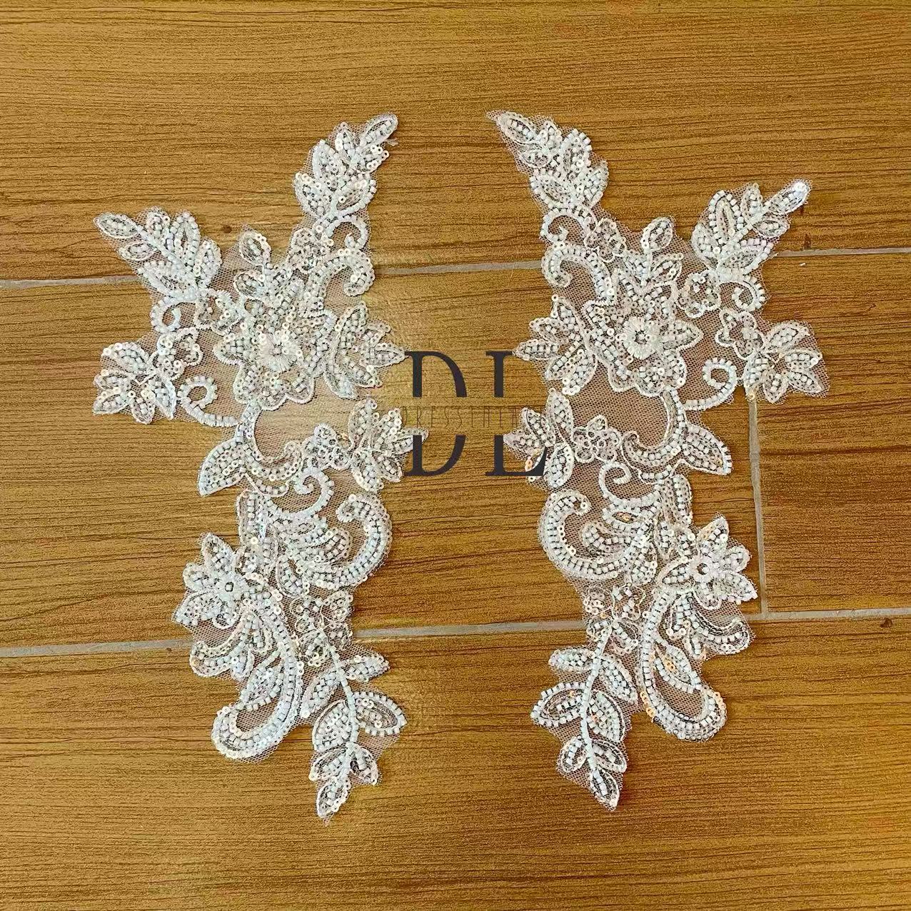 DLM2320-2322 Bridal wedding dresses Lace motifs, bride dresses veils accessories
