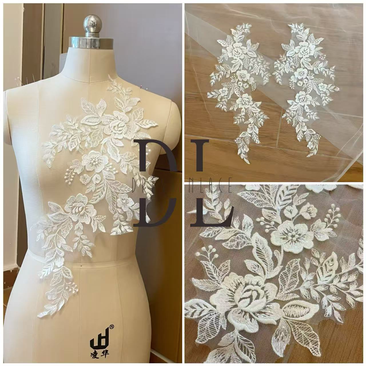 M2305-2305-L Bridal wedding dresses Lace appliqués, bride dresses veils, fashion clothes accessories