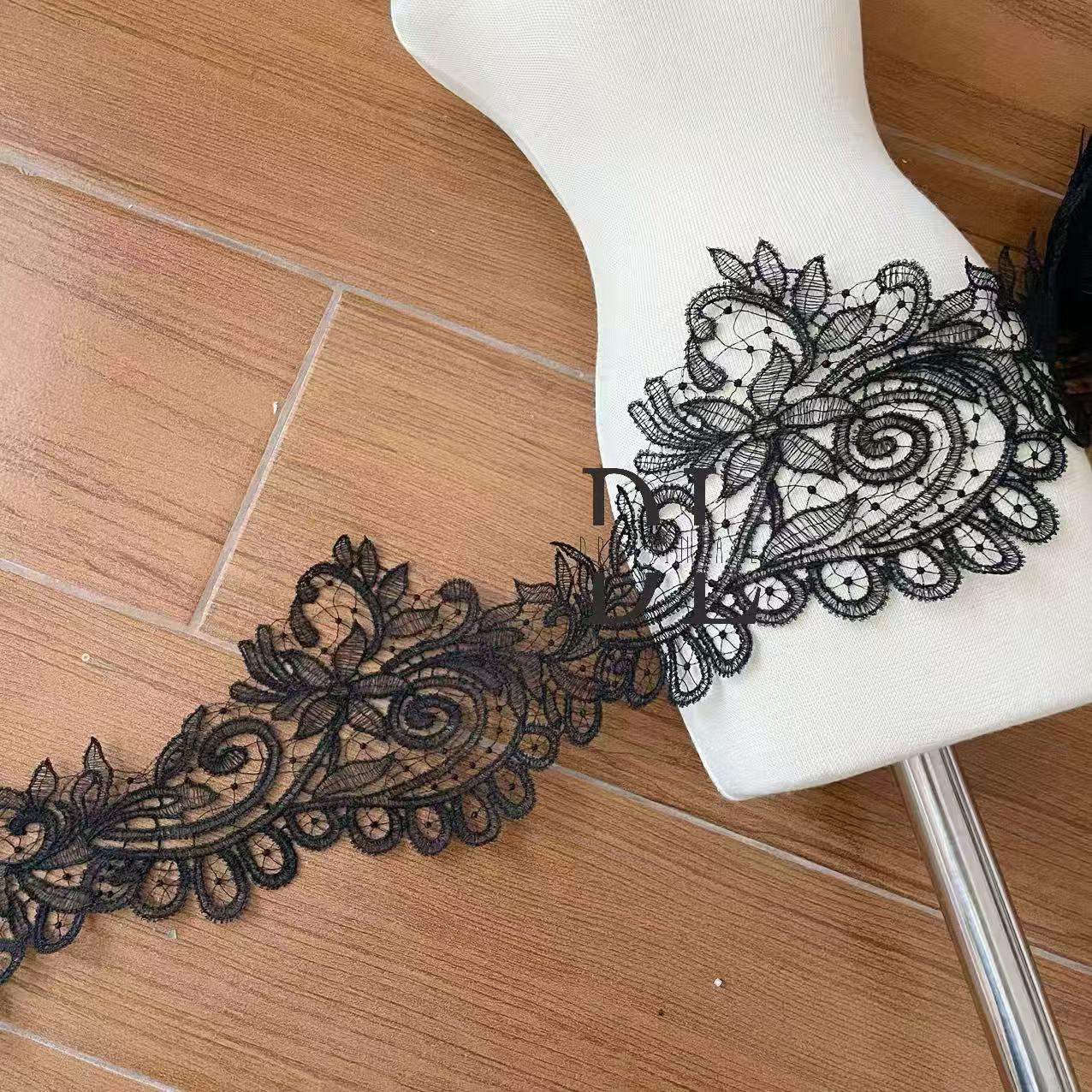 DLG135324 Guipure edge lace trim plain embroidered For Bridal Head Veils home textiles DIY accessories