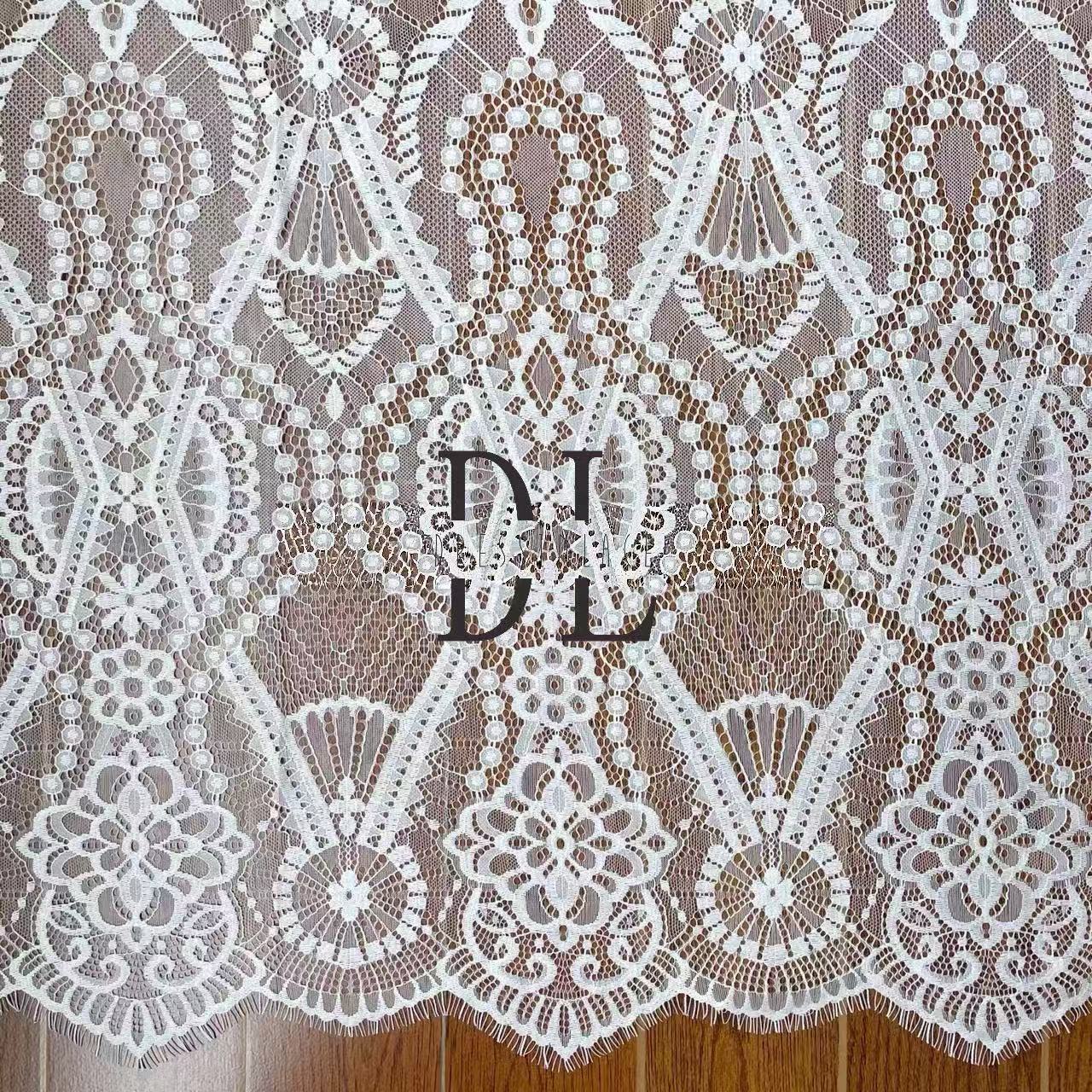 DL15095 Soft eyelash Chantilly lace for bridal wedding dresses, 3 meters per piece