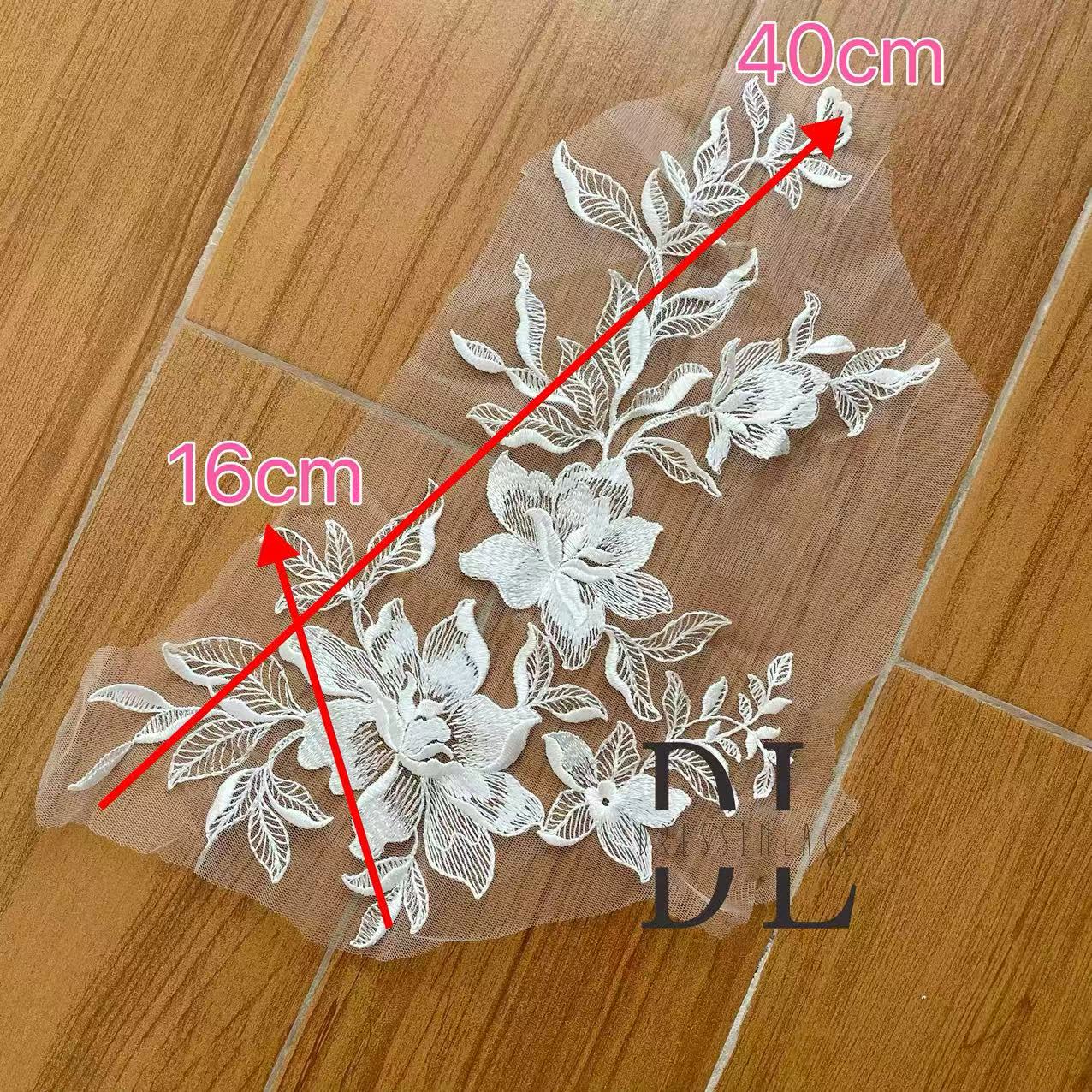 DLM2331 Lace appliques for Bride wedding dresses Lace patches, DIY bridal veils accessorie