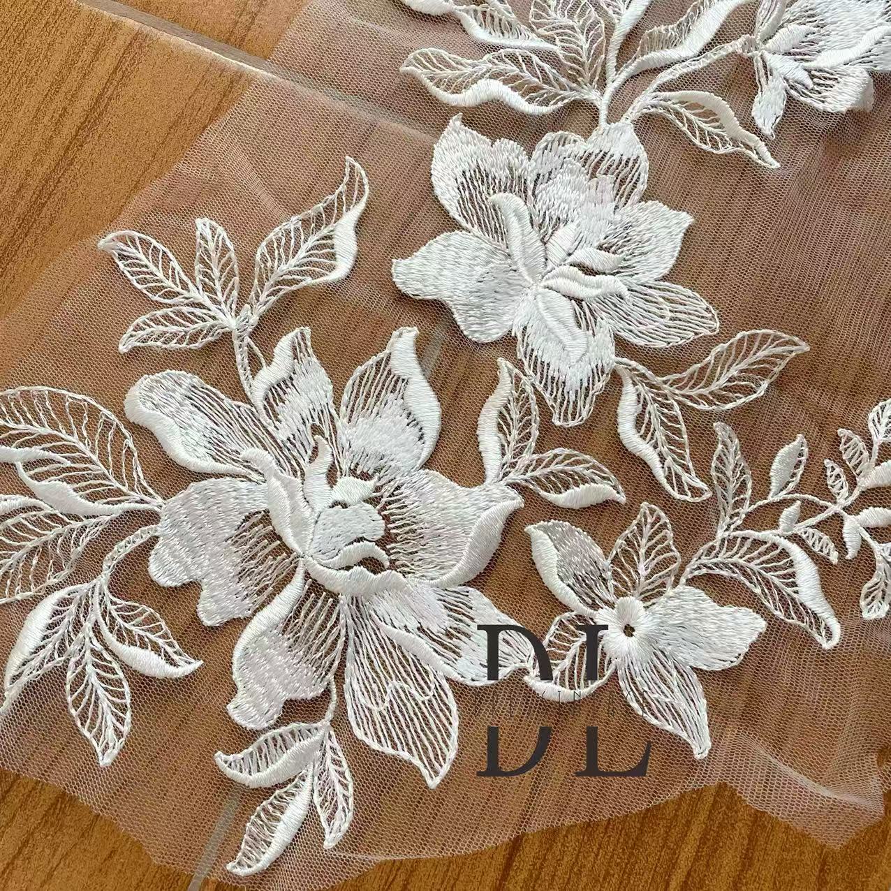 DLM2331 Lace appliques for Bride wedding dresses Lace patches, DIY bridal veils accessorie