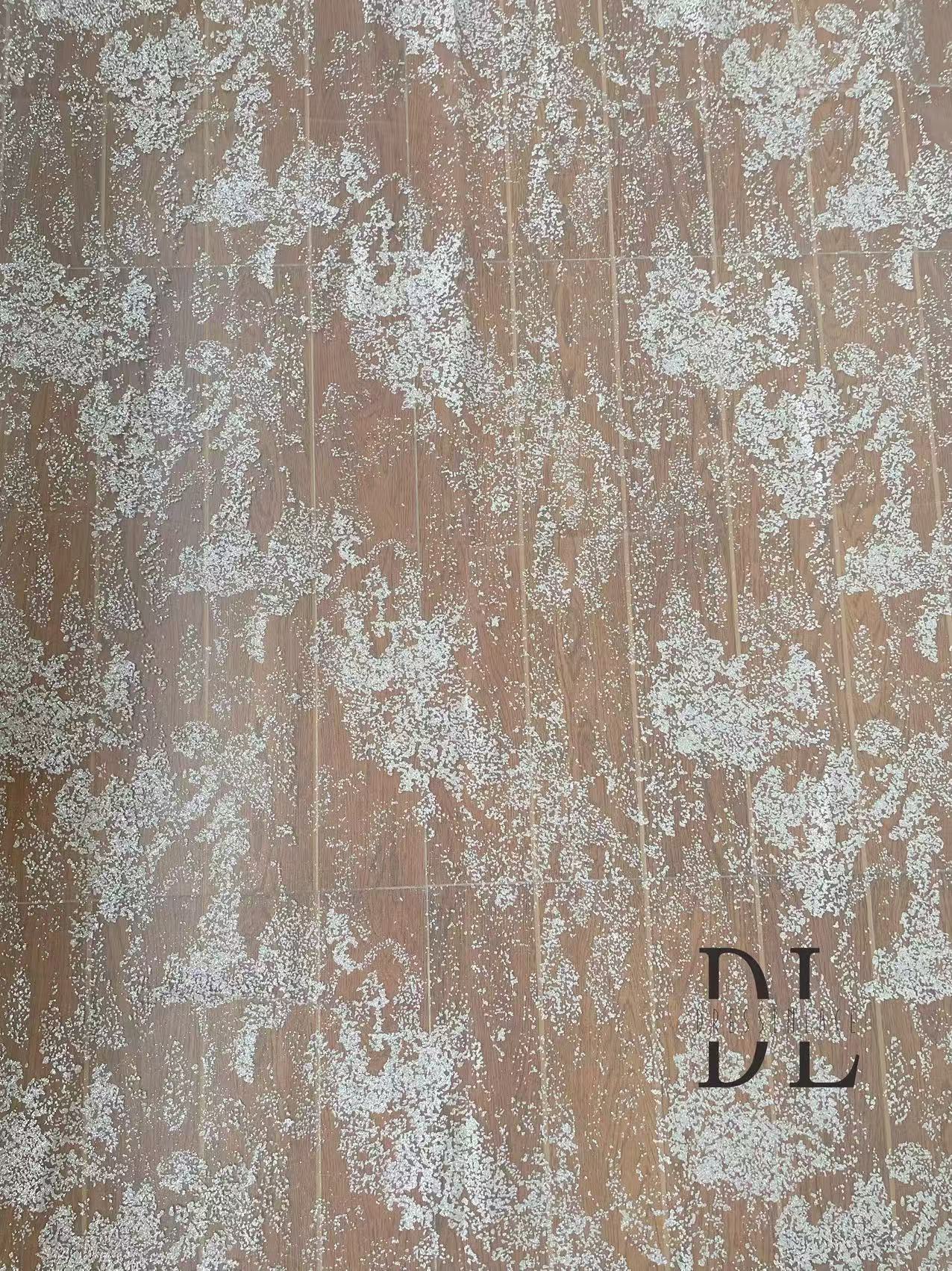 DL130182 High-quality silver Shiny glitter lace fabric for evening dress party dress wedding dress width 130cm