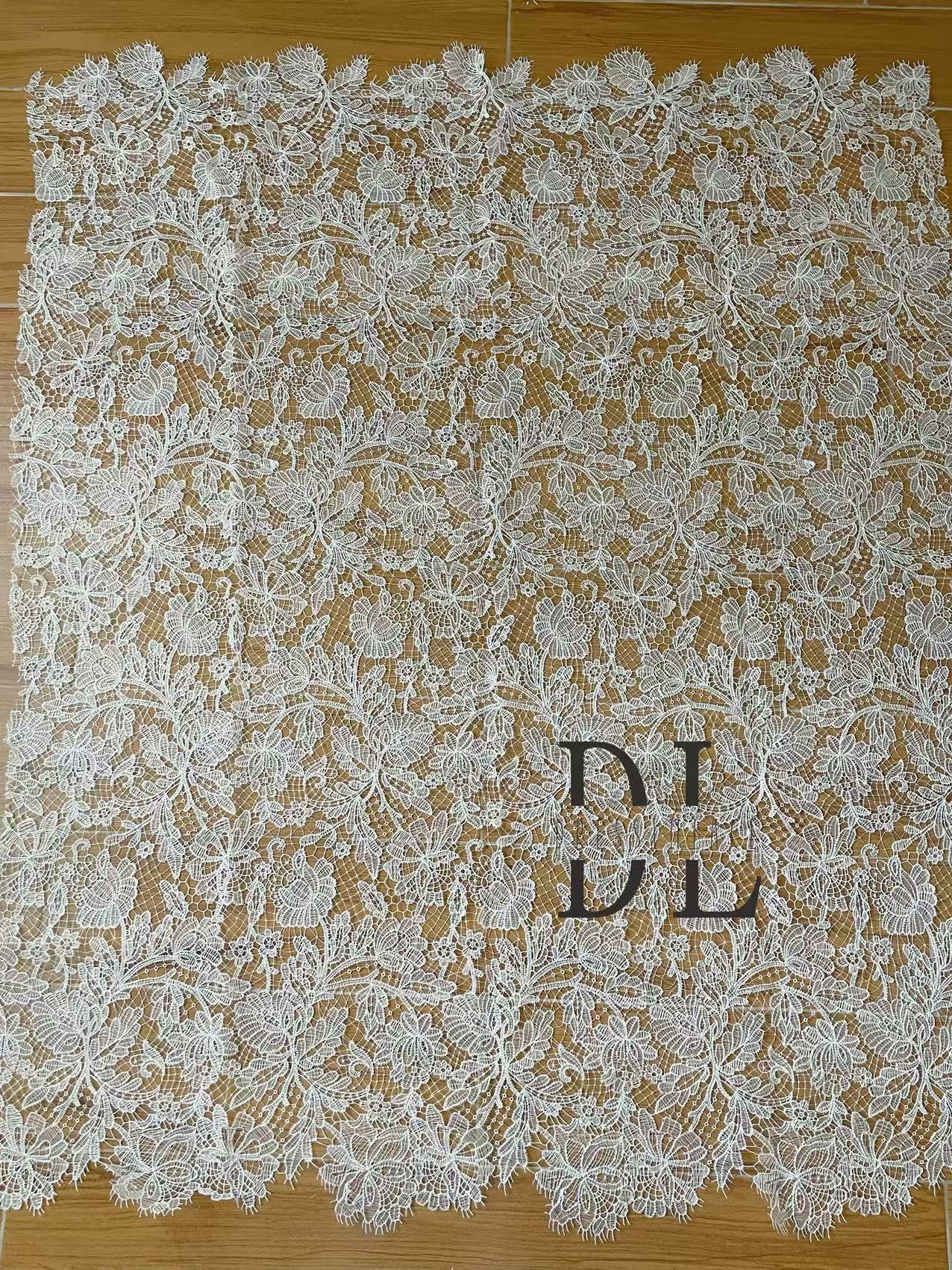 DL120196 Elegant Classical guipure Lace Fabric accessories For Novia Dresses, bridal wedding gowns