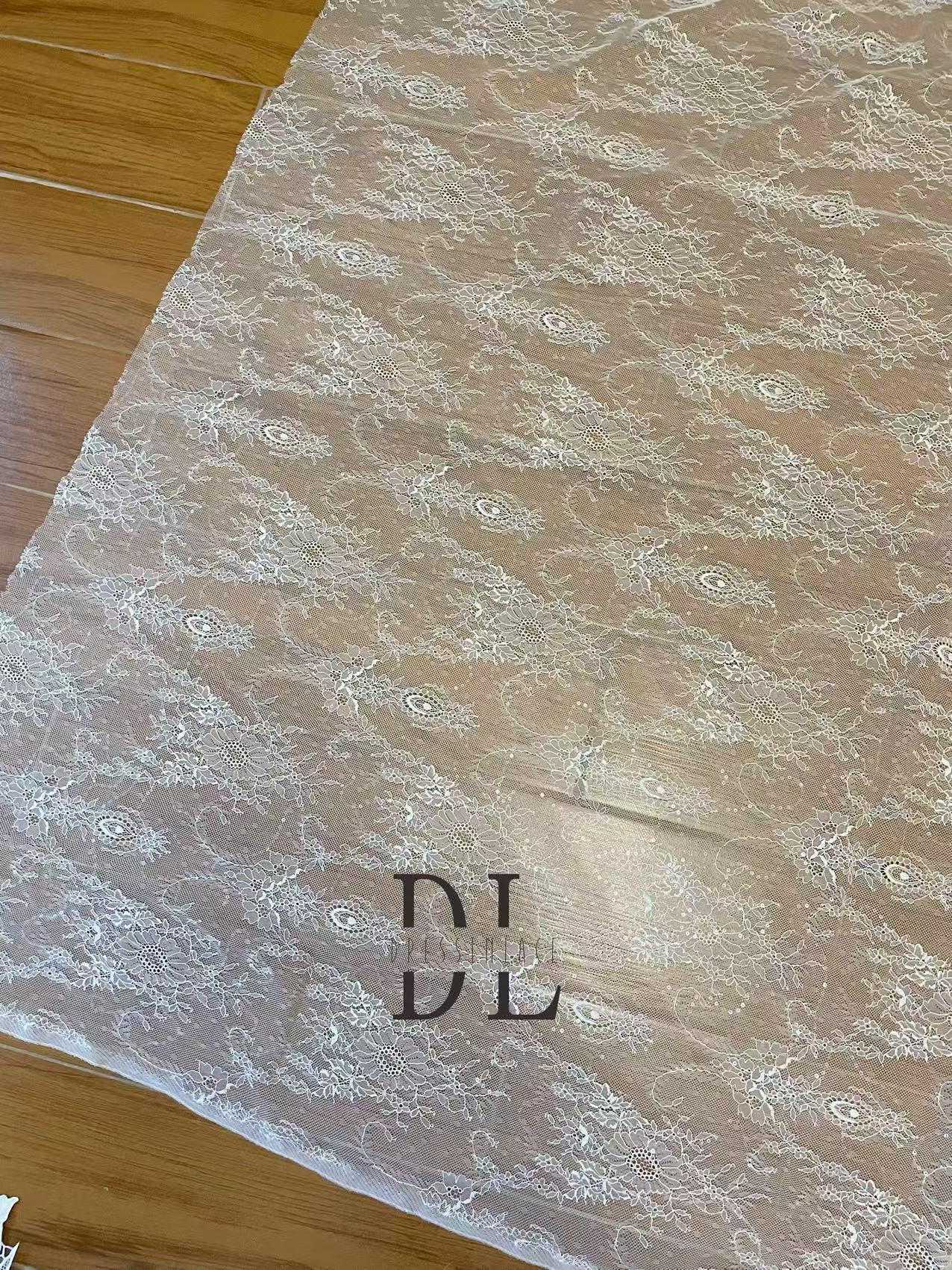 DL130261 High quality Bridal lace sequins lace fabrics for formal gowns, wedding dresses, DIY bride veils