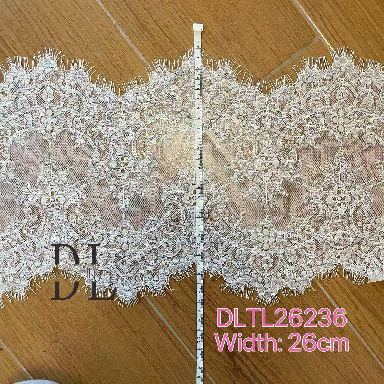 Double-side Chantilly lace trims for fashion clothes, bridal dresses, wedding veils accessories, DIY garment accessories