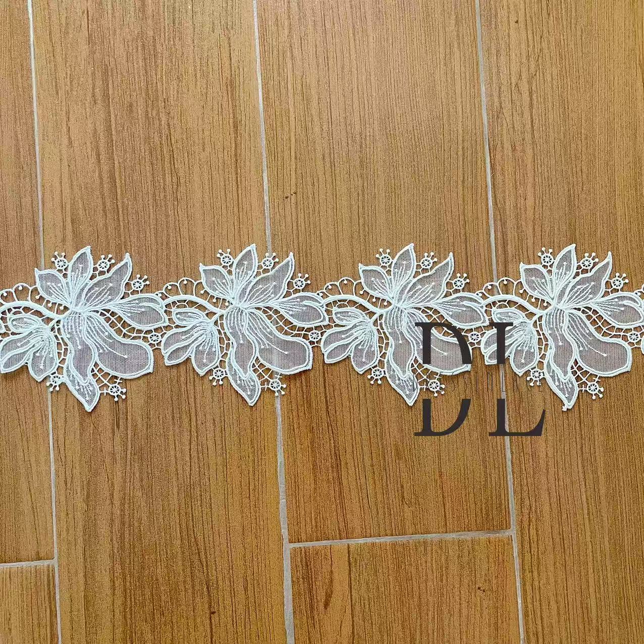 Guipure Lace Trims for DIY fashion clothes, bridal dresses, wedding veils accessories, home textiles decorate