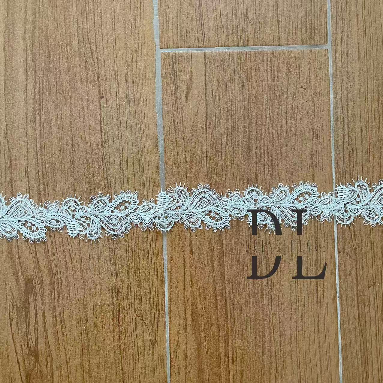 Guipure Lace Trims small edge for DIY fashion clothes, bridal dresses, wedding veils accessories, home textiles decorate