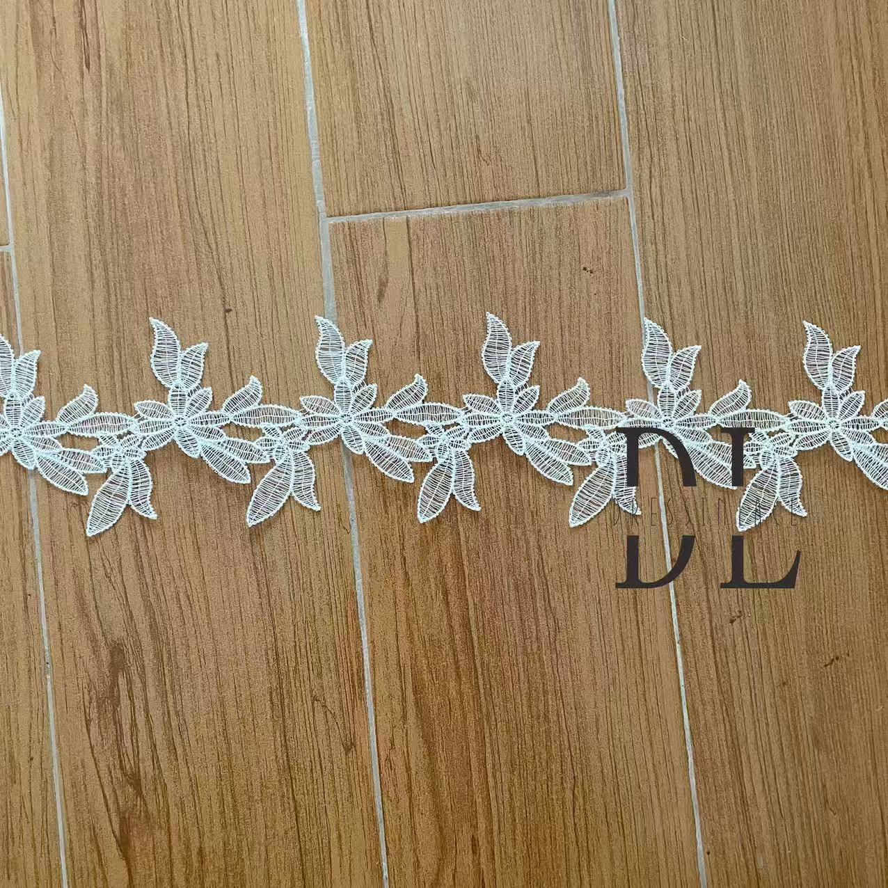 Guipure Lace Trims small edge for DIY fashion clothes, bridal dresses, wedding veils accessories, home textiles decorate
